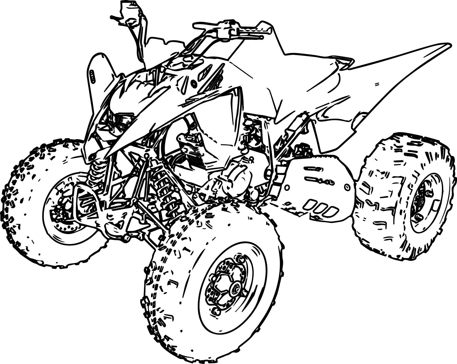 Free Printable Atv Coloring Pages PDF - ATV fourwheeler coloring pages