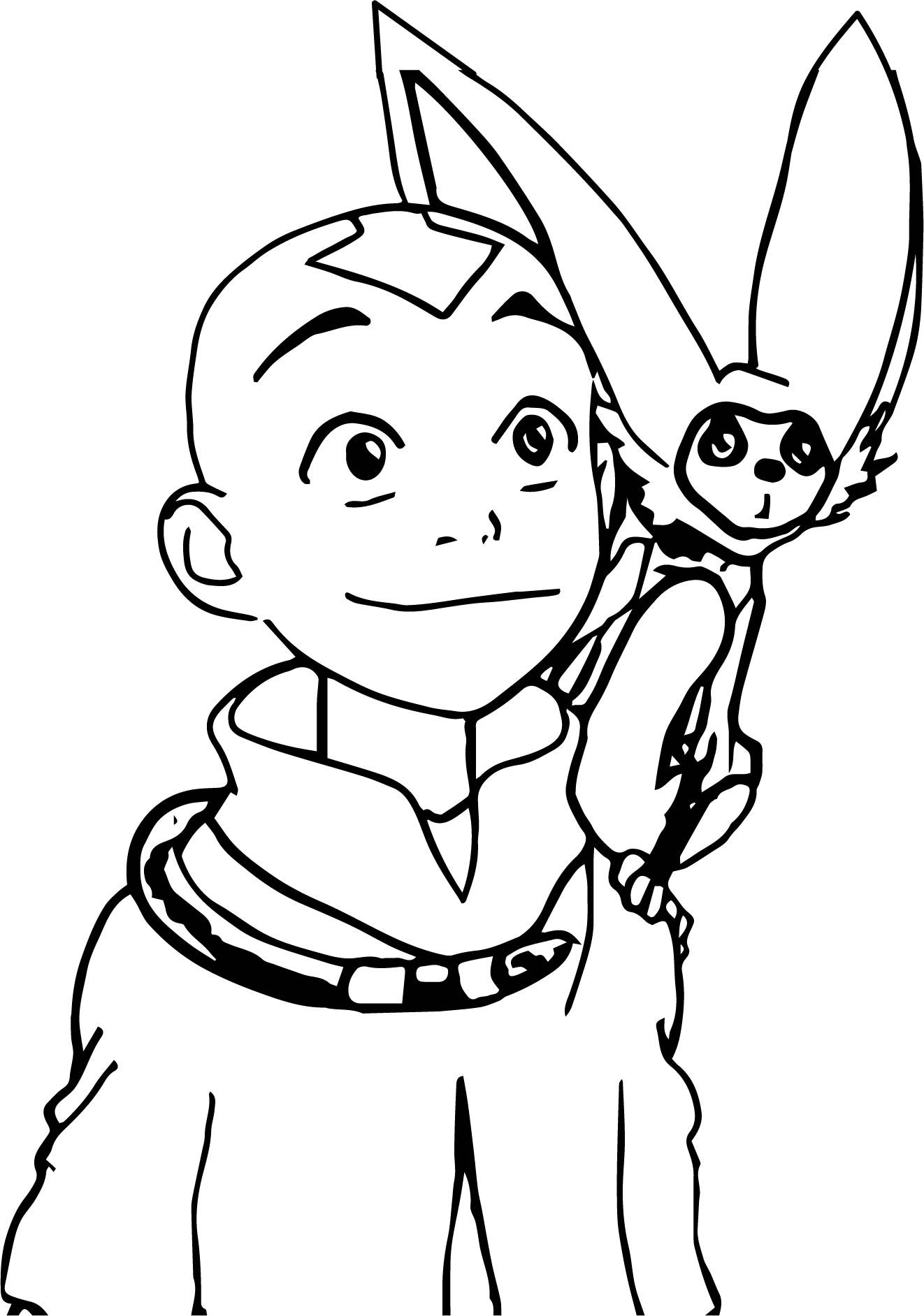 Avatar The Last Airbender Coloring Pages Free Pdf - Aang Avatar The Last Airbender Coloring Pages