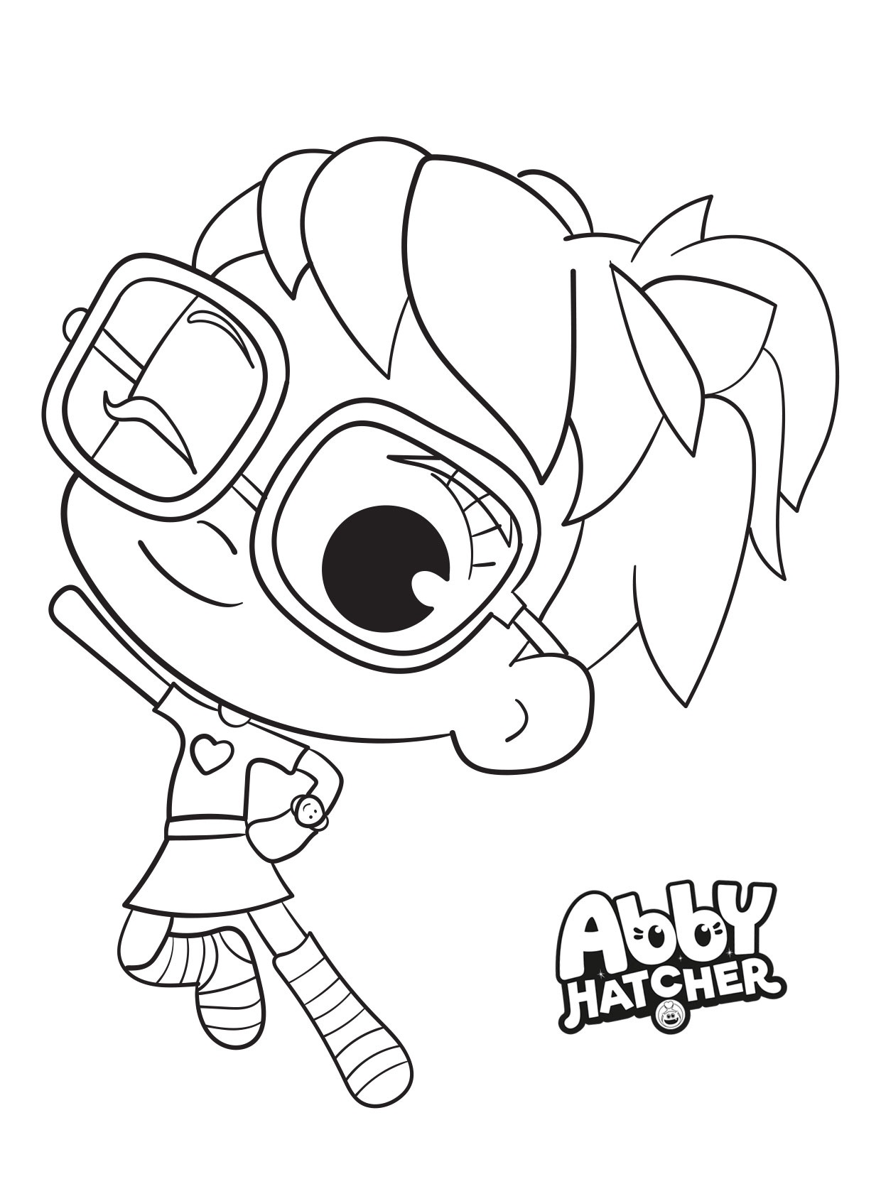 Printable Abby Hatcher Coloring Pages Pdf For Kids - Abby Hatcher Jumping Coloring Page
