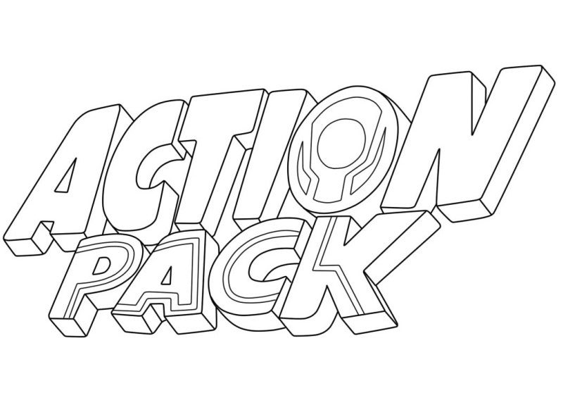 Action Pack Coloring Pages: Unleash Your Inner Superhero - Action Pack Logo Coloring Pages