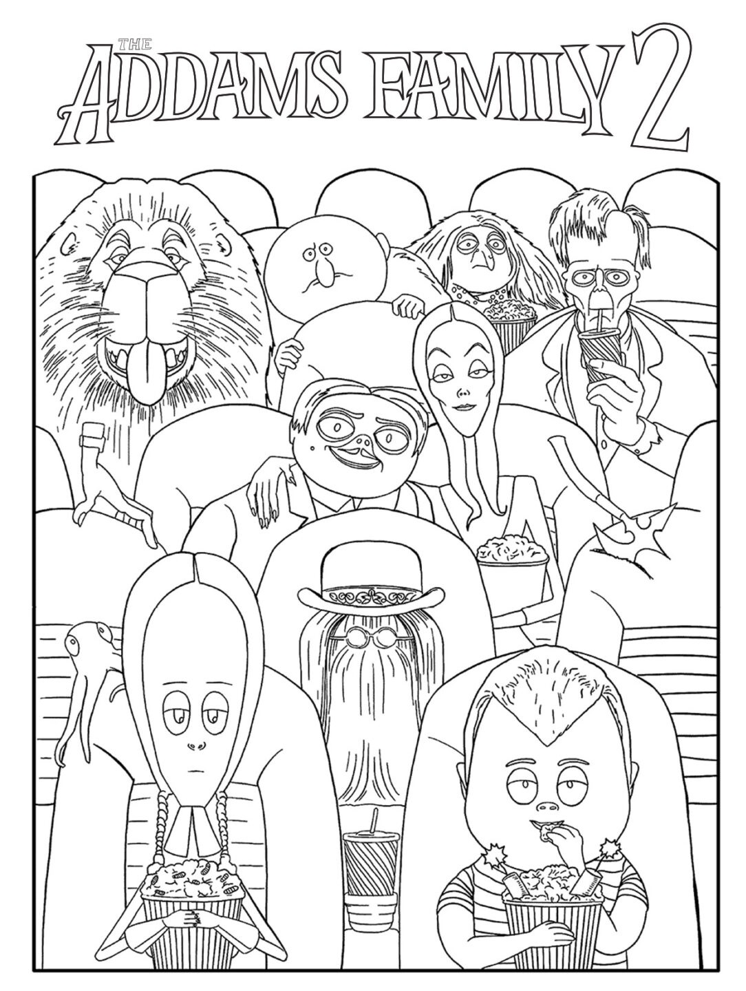 The Addams Family Coloring Pages: A Timeless Icon of Gothic Culture - Addams Family 2 Coloring Pages