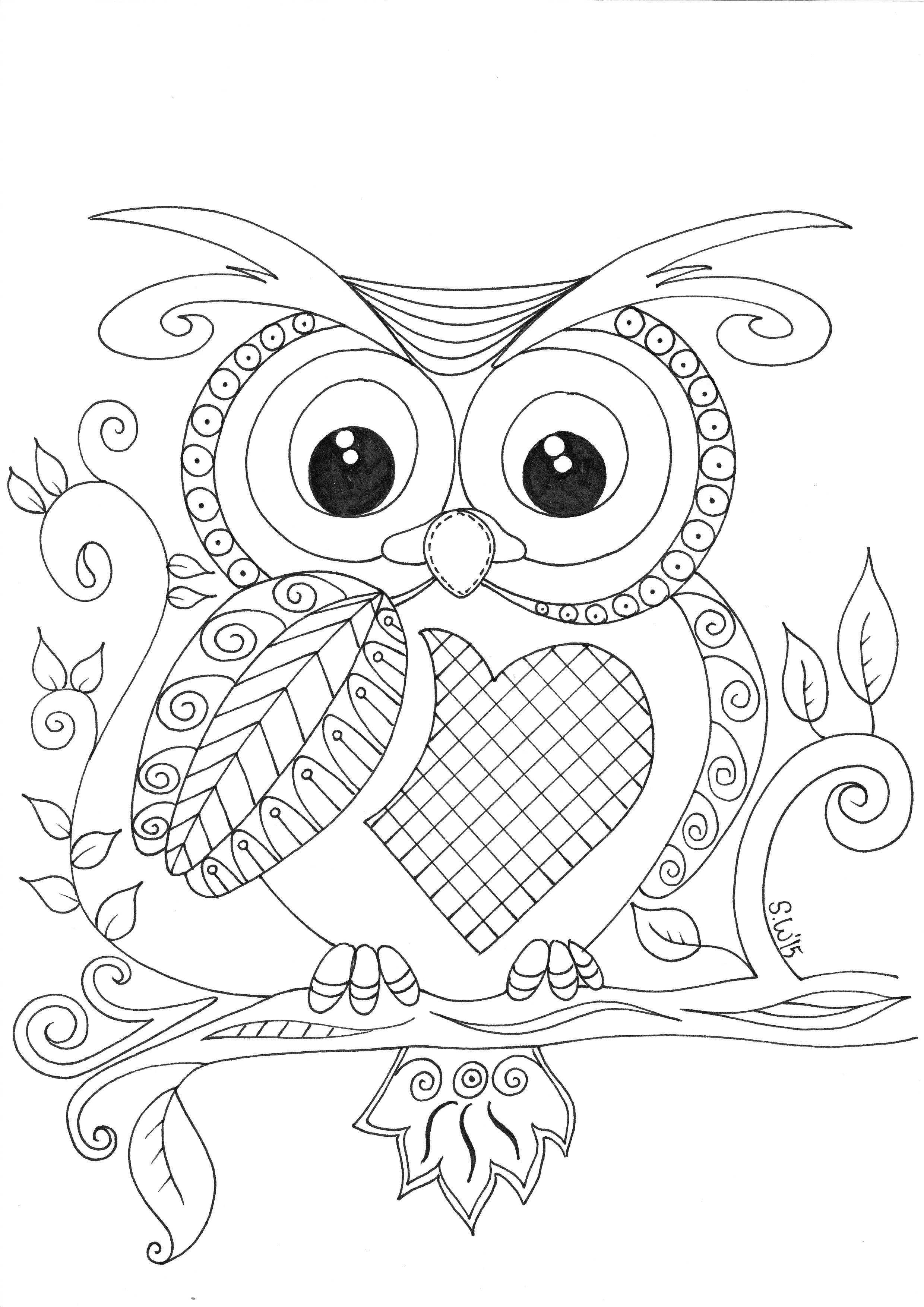 Adorable Cute Owl Coloring Pages Pdf Free - Adorable Cute Owl Coloring Pages for adult
