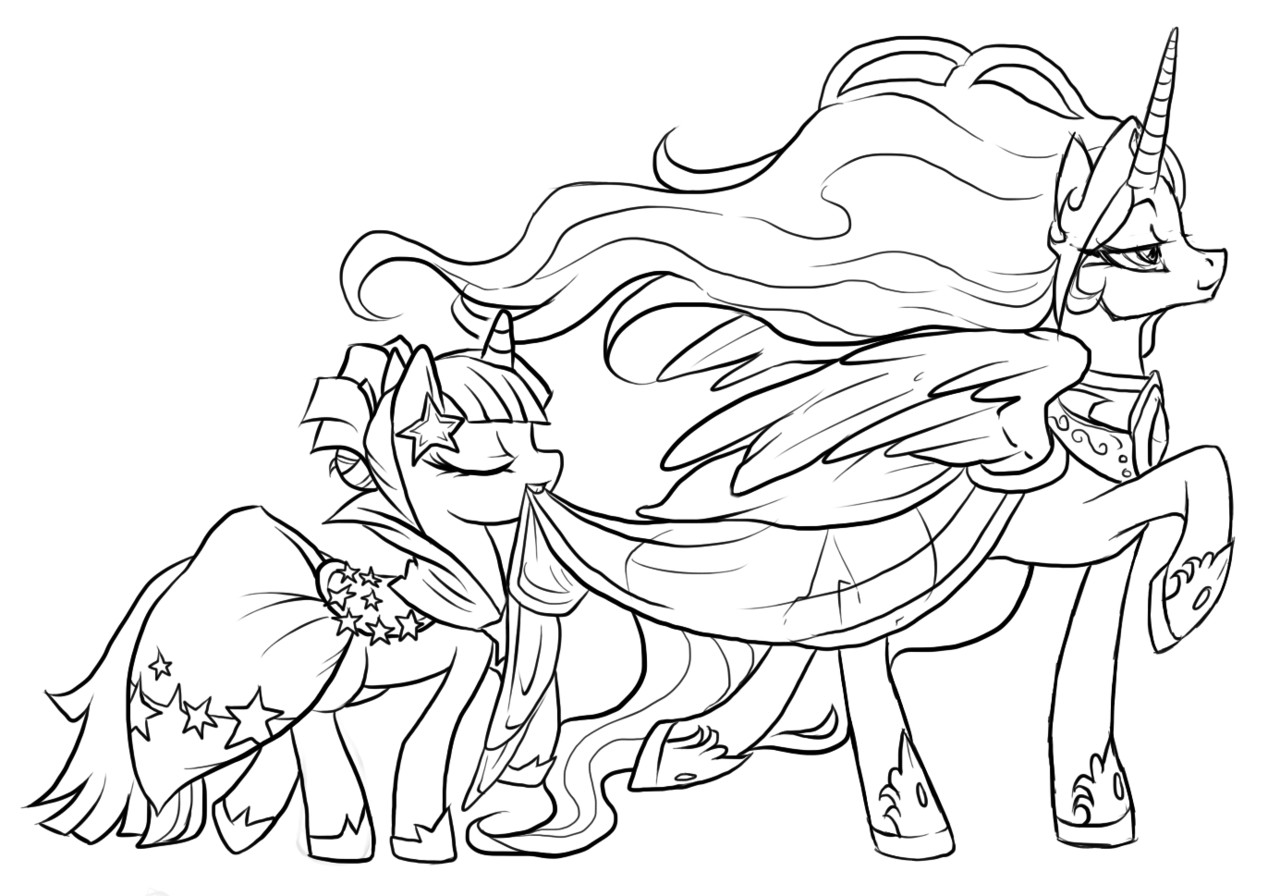 Free Printable Alicorn Coloring Pages Pdf - Alicorn Adults Coloring Pages