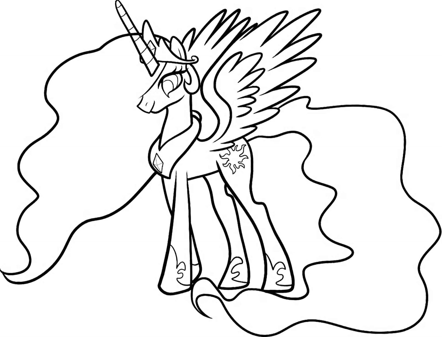 Free Printable Alicorn Coloring Pages Pdf - Alicorn Coloring Pages For Adults