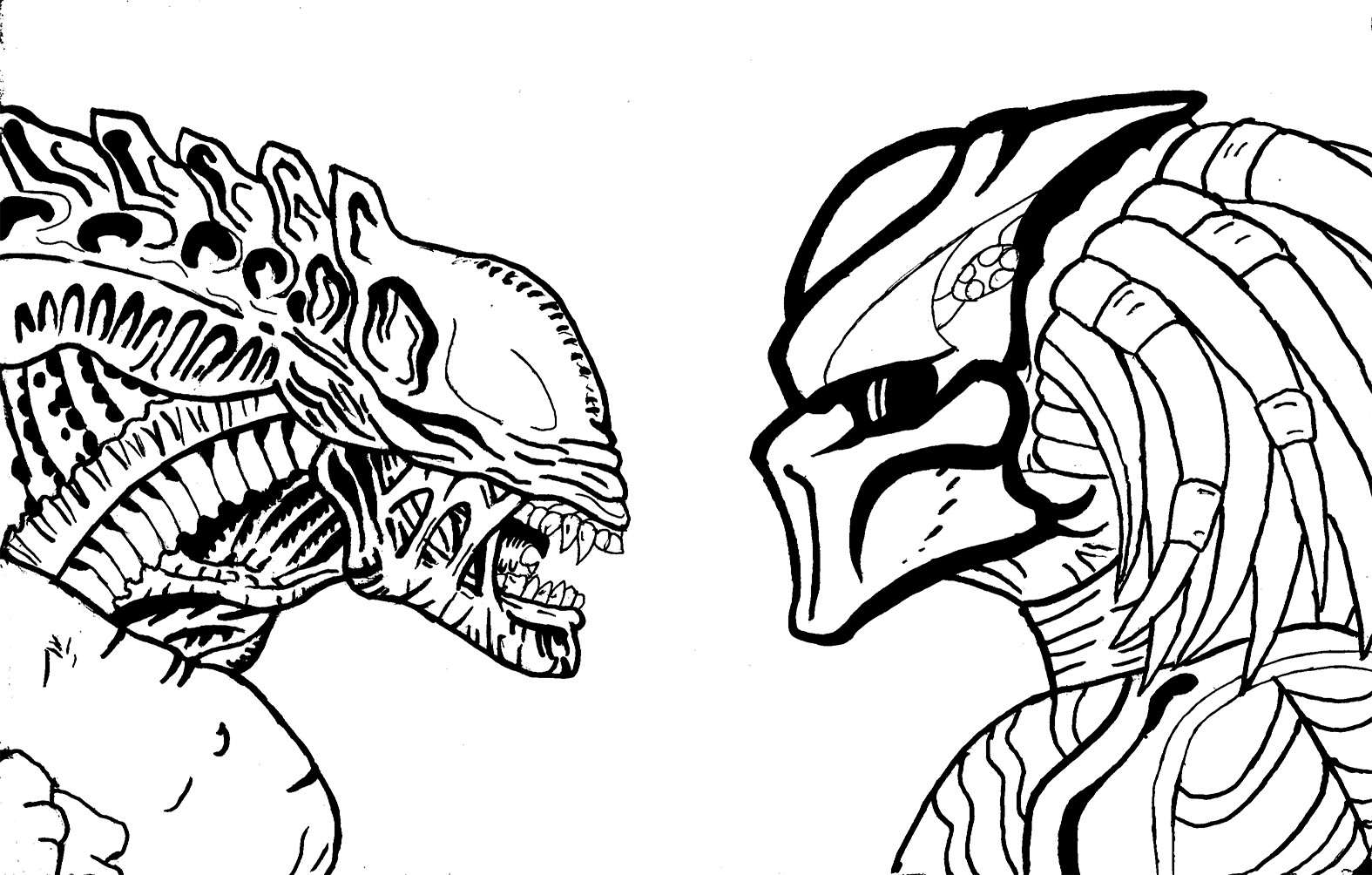 Alien Vs Predator Coloring Pages Free Pdf - Alien Vs Predator Coloring Pages