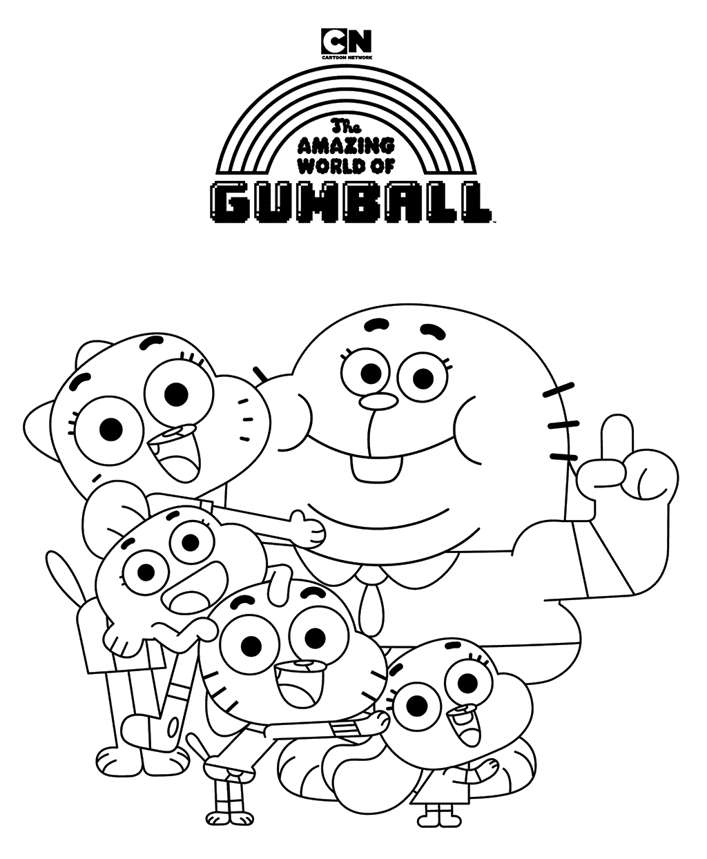 Amazing World Of Gumball Coloring Pages Pdf For Kids - Amazing World of Gumball Coloring Page