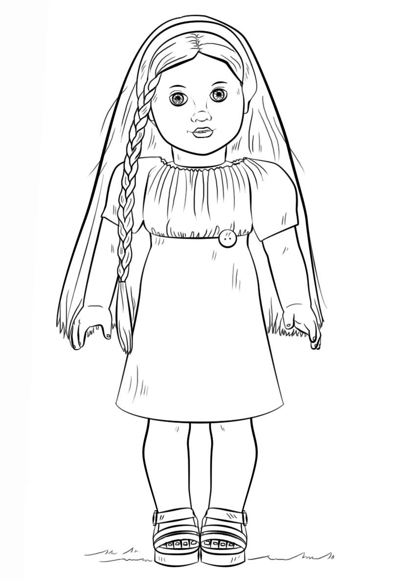 Cute American Girl Doll Coloring Pages Pdf to Print - American Girl Doll Coloring Pages