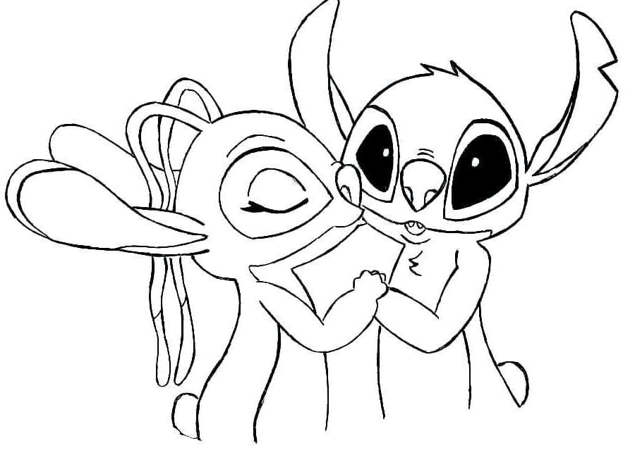Angel And Stitch Coloring Pages Pdf to Print - Angel And Stitch Coloring Pages to Print