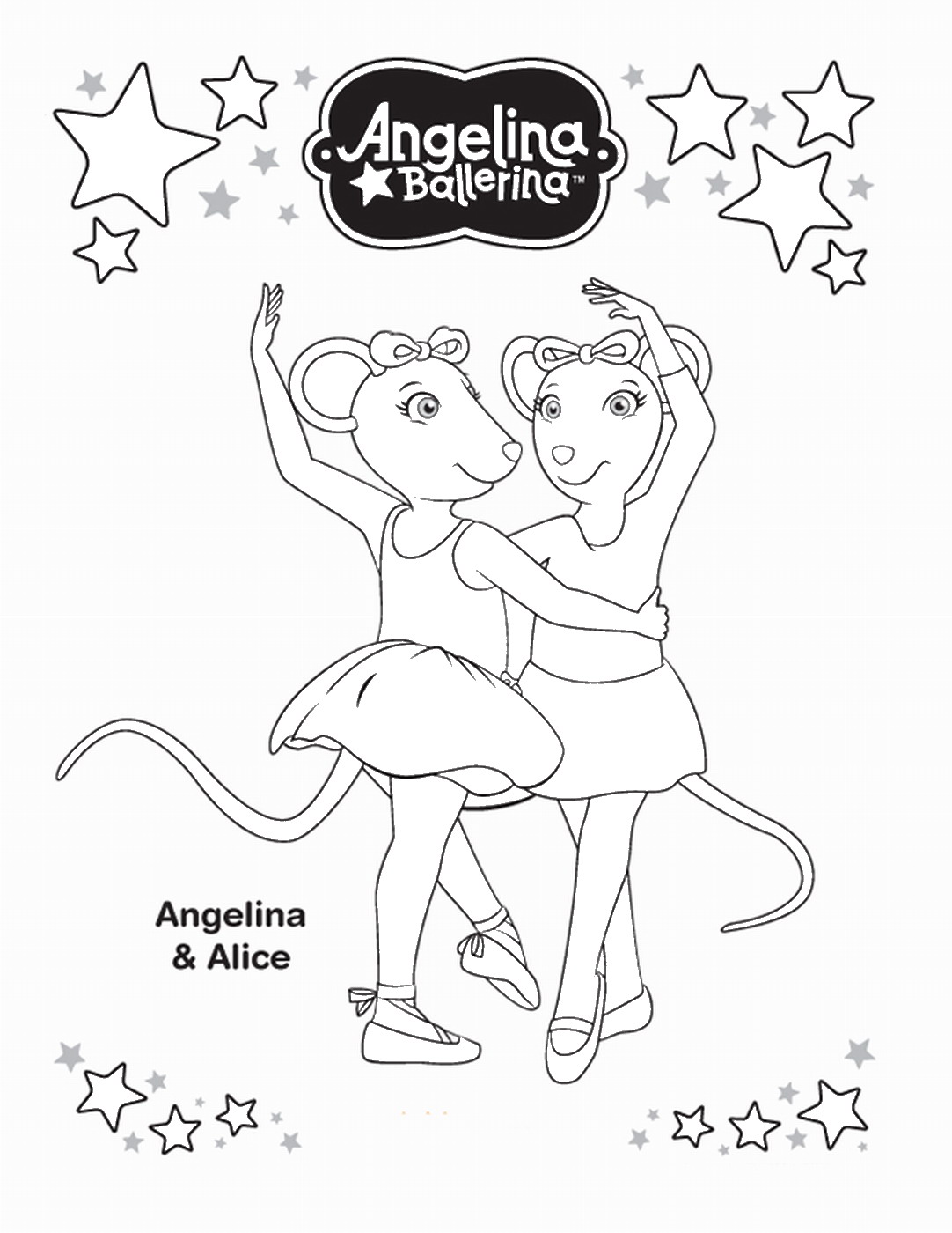 Printable Angelina Ballerina Coloring Pages Pdf - Angelina Ballerina Coloring Sheet