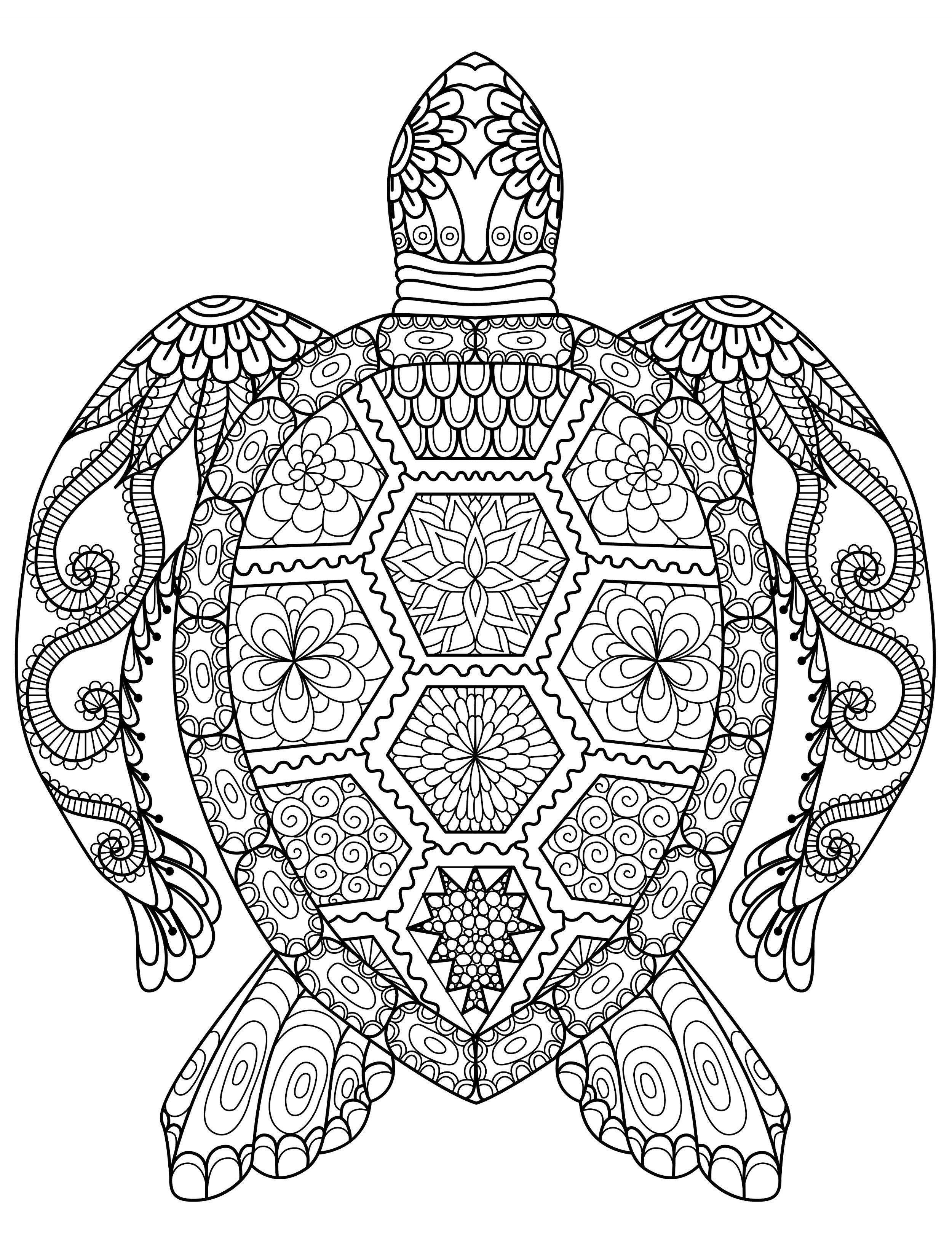 Animal Mandala Coloring Pages Pdf to Print - Animal Mandala Coloring Pages turtle