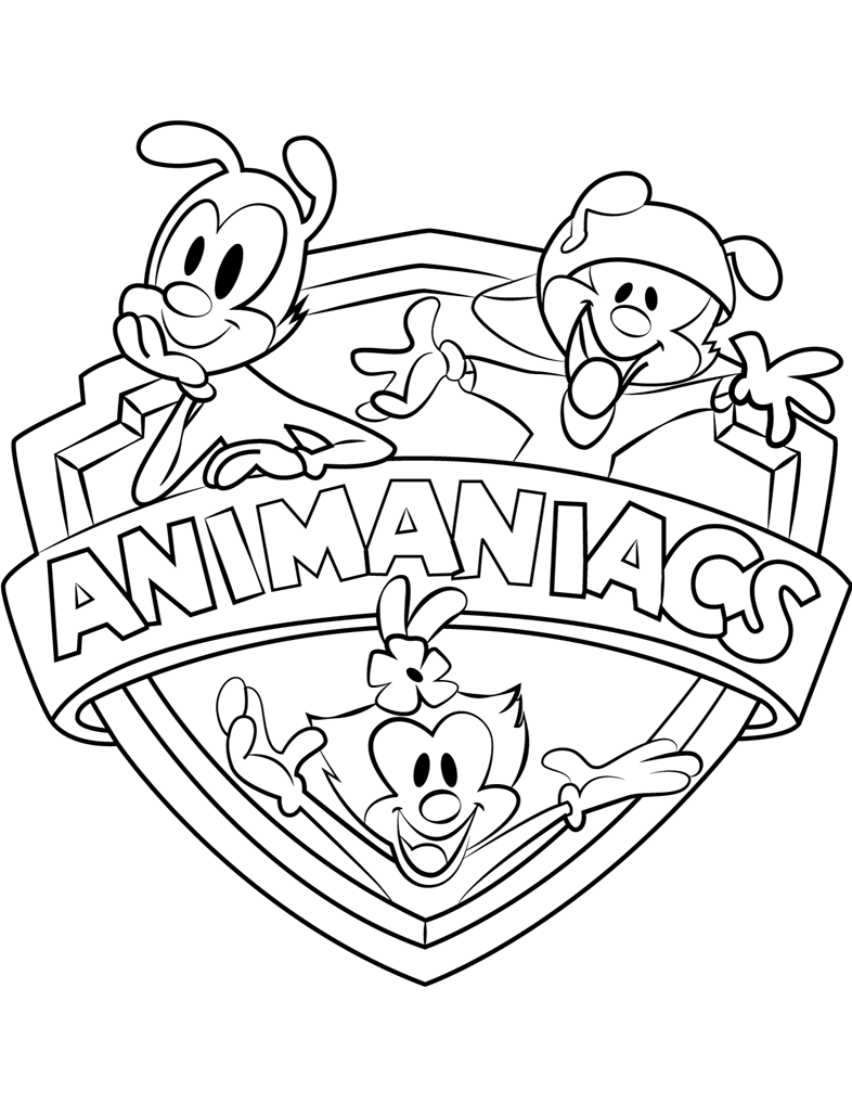 Printable Animaniacs Coloring Pages Pdf For Kids - Animaniacs Logo coloring page