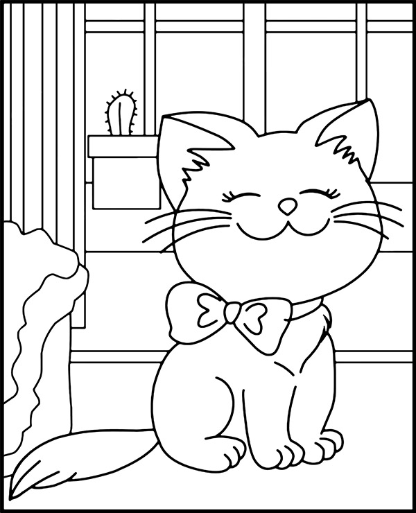 Anime Cats Coloring Pages - Anime Cats Coloring Pages