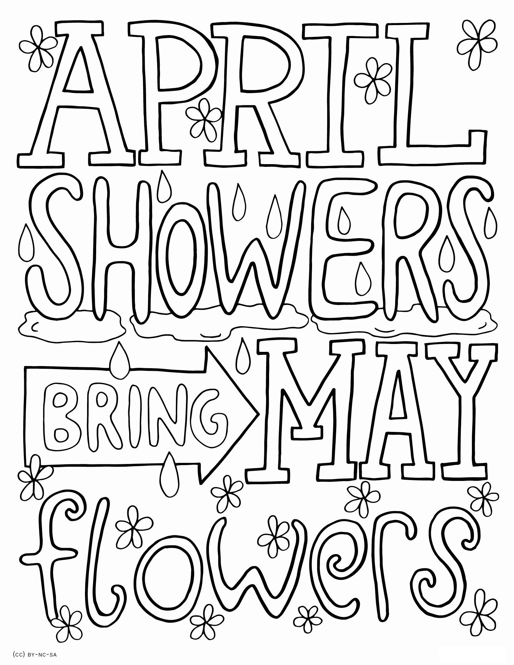 April Showers Coloring Pages Free Pdf - April Showers Coloring Pages