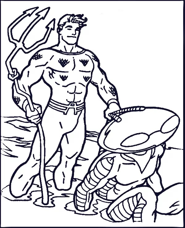 Printable Aquaman Coloring Pages Pdf - Aquaman Character Coloring Books