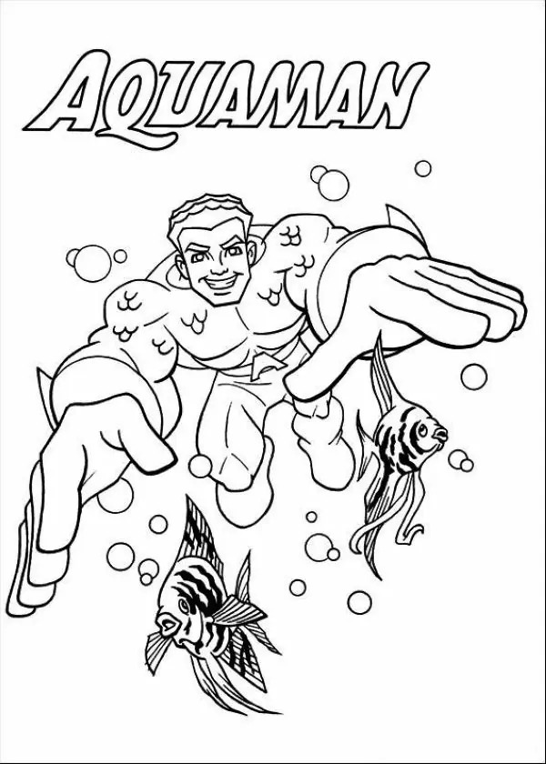 Printable Aquaman Coloring Pages Pdf - Aquaman Coloring Page Online
