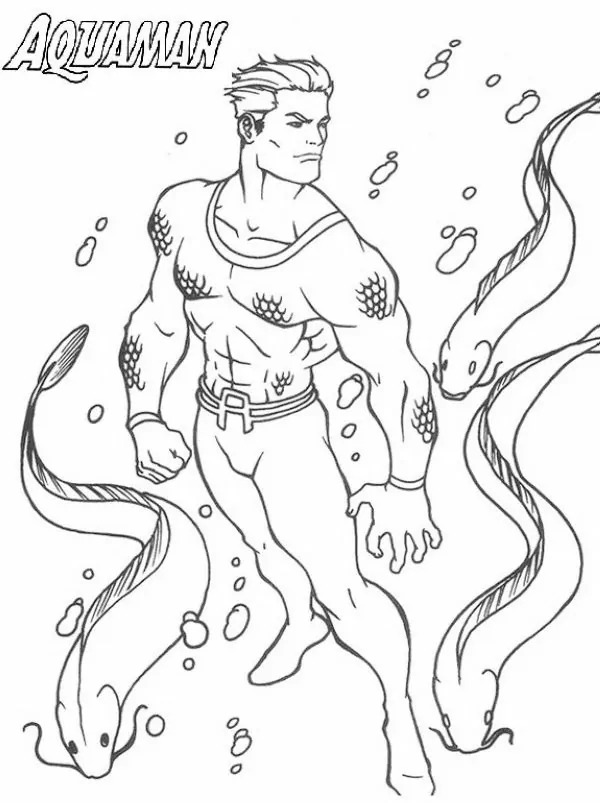 Printable Aquaman Coloring Pages Pdf - Aquaman Superhero Coloring Page