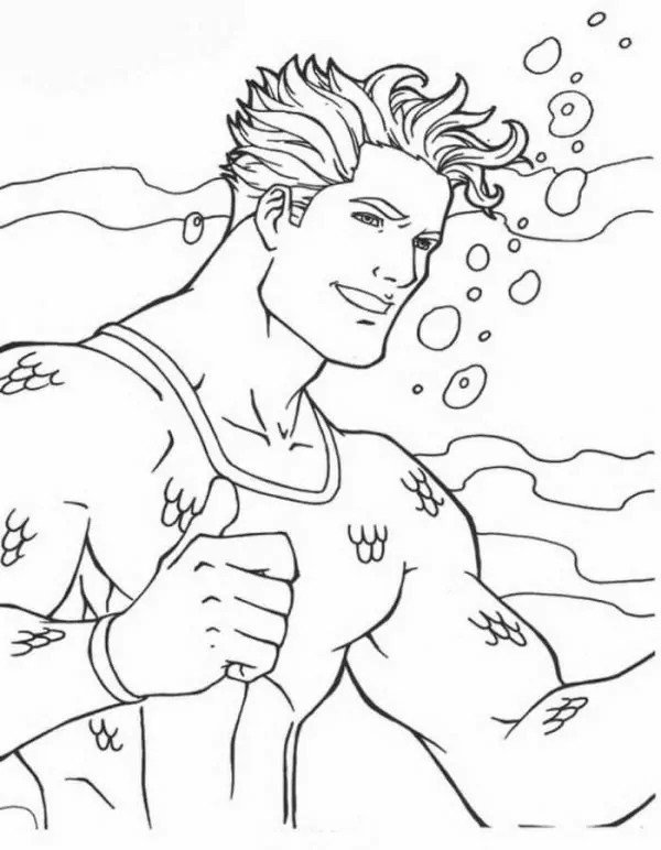Printable Aquaman Coloring Pages Pdf - Aquaman Superhero Coloring Pages