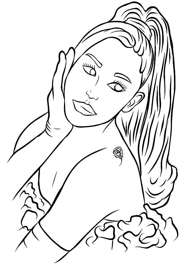Printable Ariana Grande Coloring Pages Pdf - Ariana Grande Coloring Pages Free