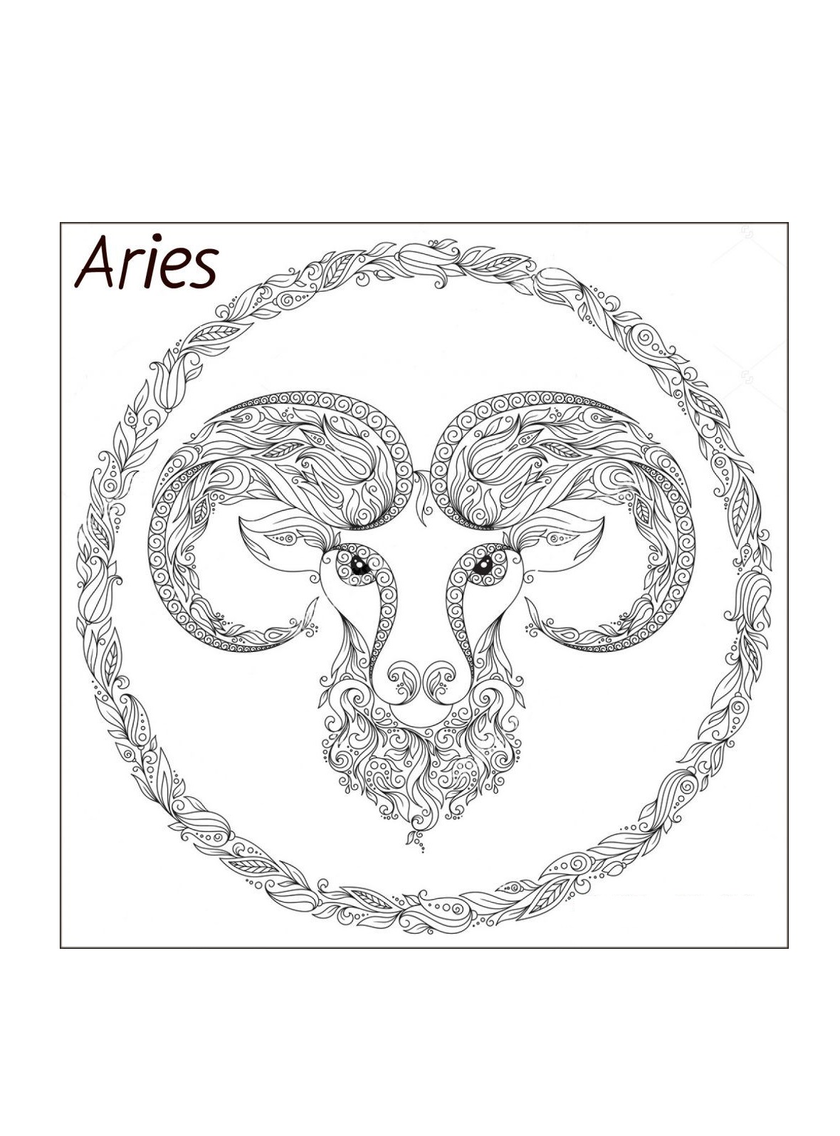 Aries Coloring Pages Pdf to Print - Aries Coloring Pages Free