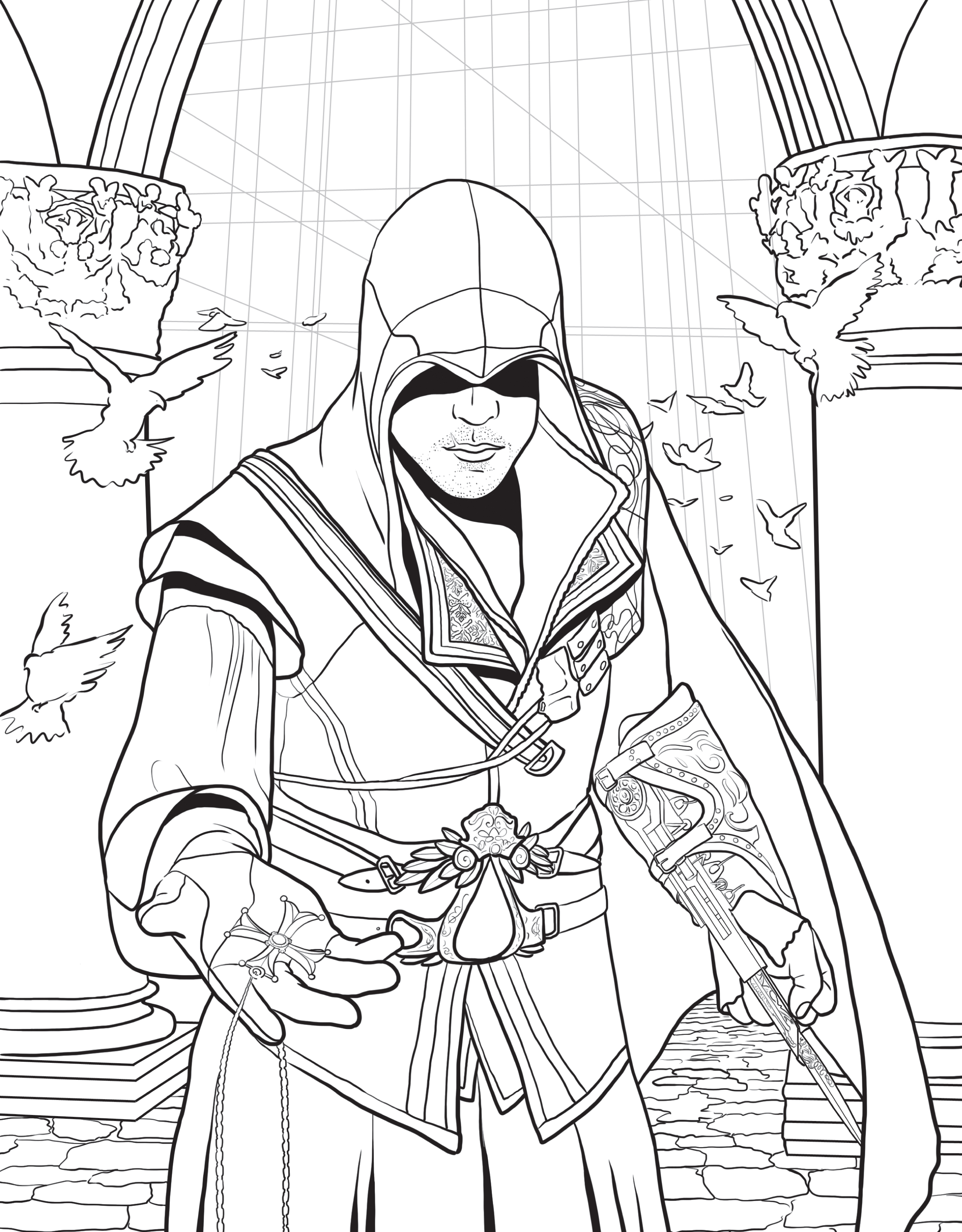 Assassin's Creed Coloring Pages Pdf to Print - Assassins Creed Coloring Pages printable