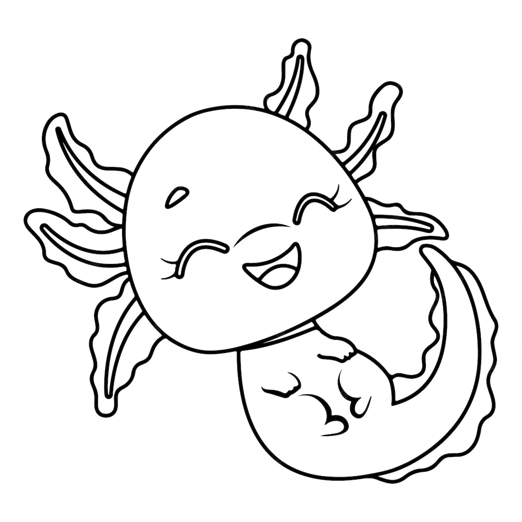 Axolotl Coloring Pages to Print - Axolotl Coloring Pages For Kids