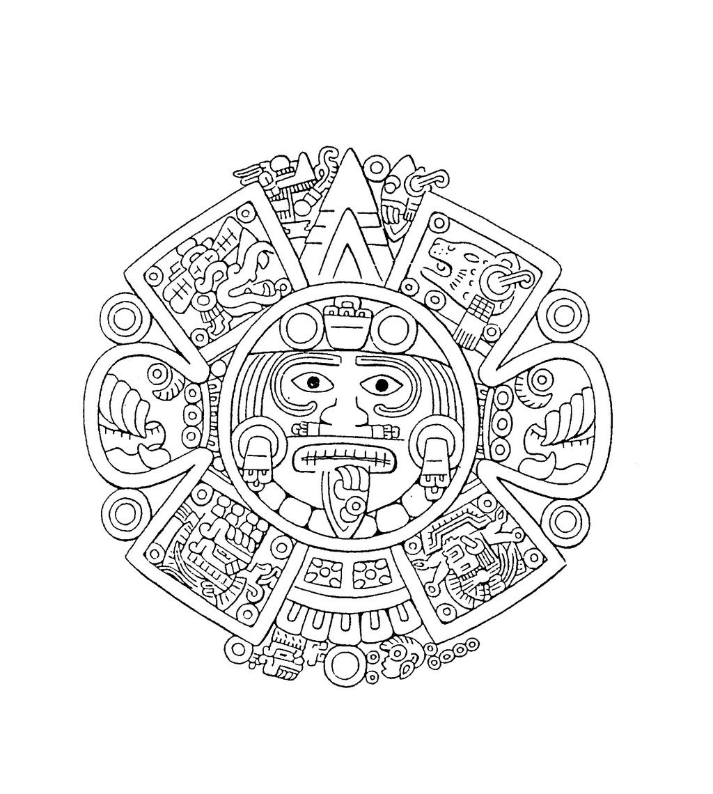 Aztec Coloring Pages Pdf to Print - Aztec Coloring Pages to Print