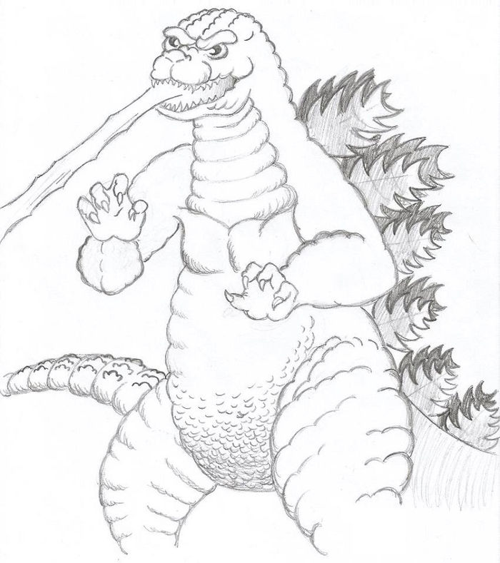 Godzilla Coloring Pages - Baby Godzilla Coloring Pages