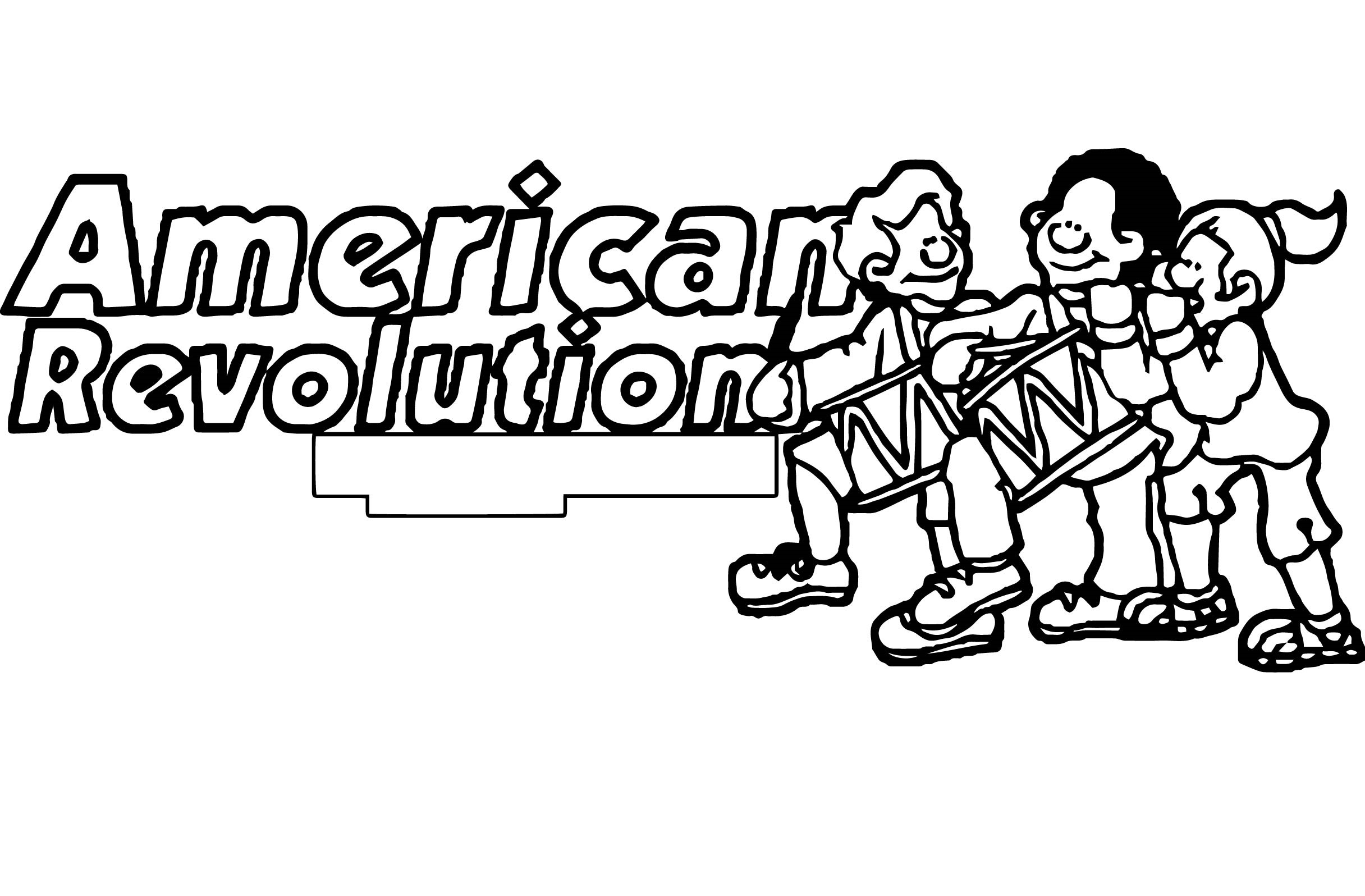 Printable American Revolution Coloring Pages Pdf - Banner American Revolution Coloring Page