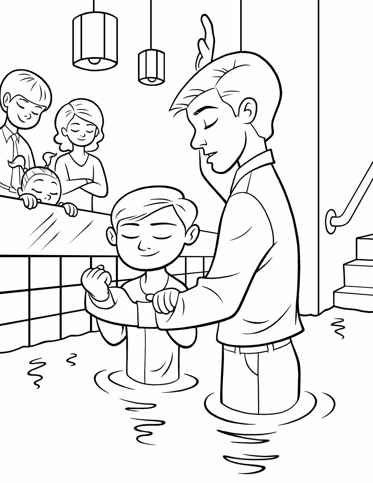 Baptism Coloring Pages Printable Pdf - Baptism Coloring Pages Free