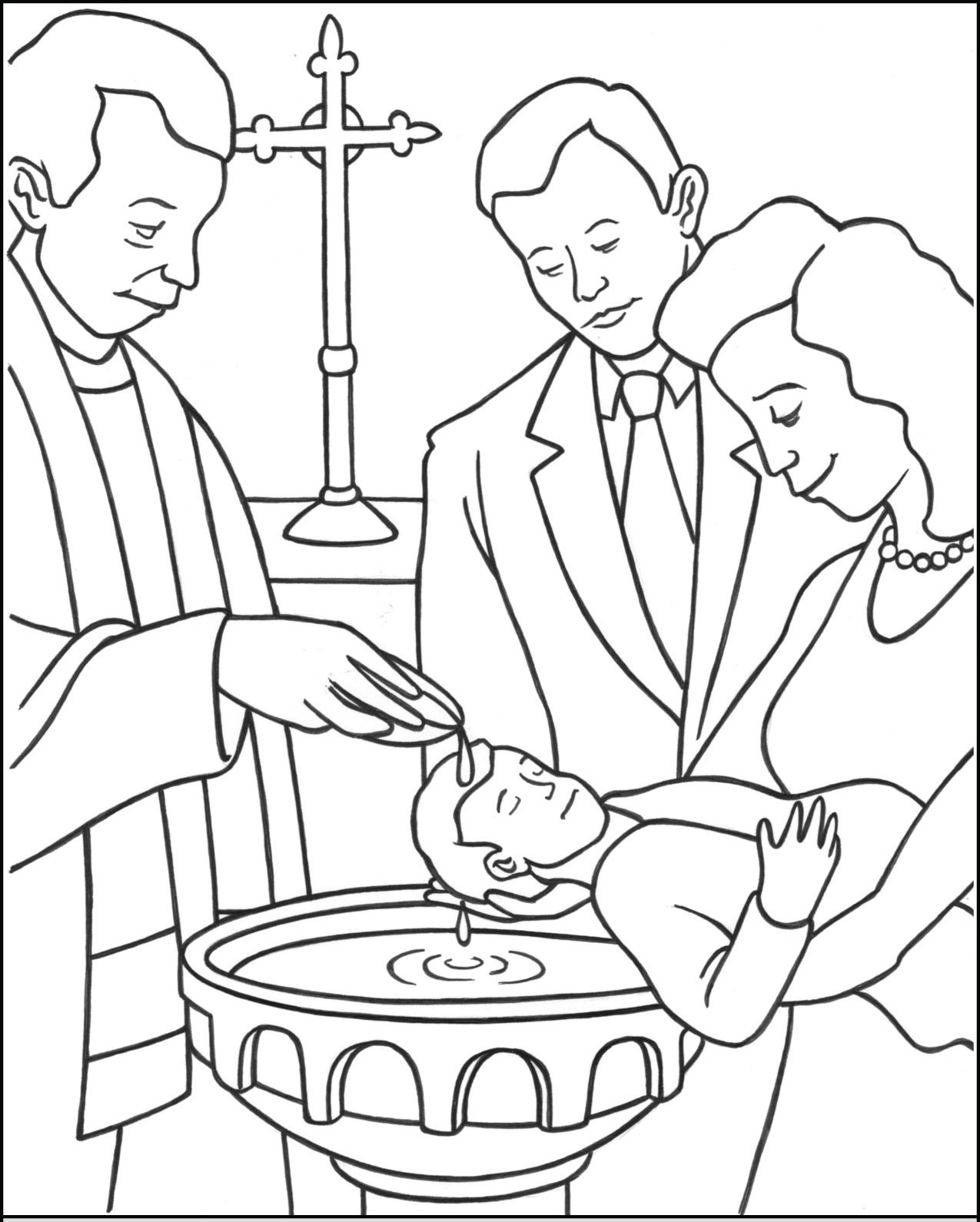 Baptism Coloring Pages Printable Pdf - Baptism Coloring Pages