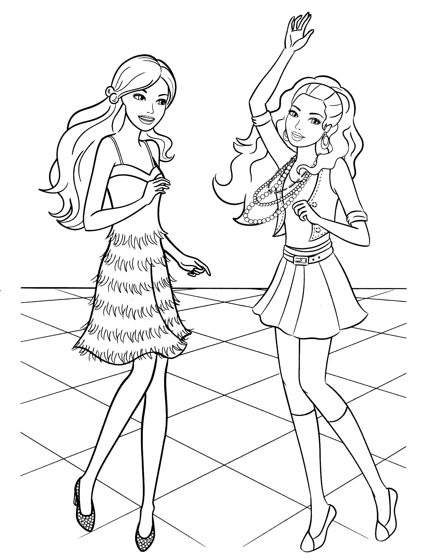 Printable Barbie And Friends Coloring Pages Pdf - Barbie And Friends Coloring Sheets