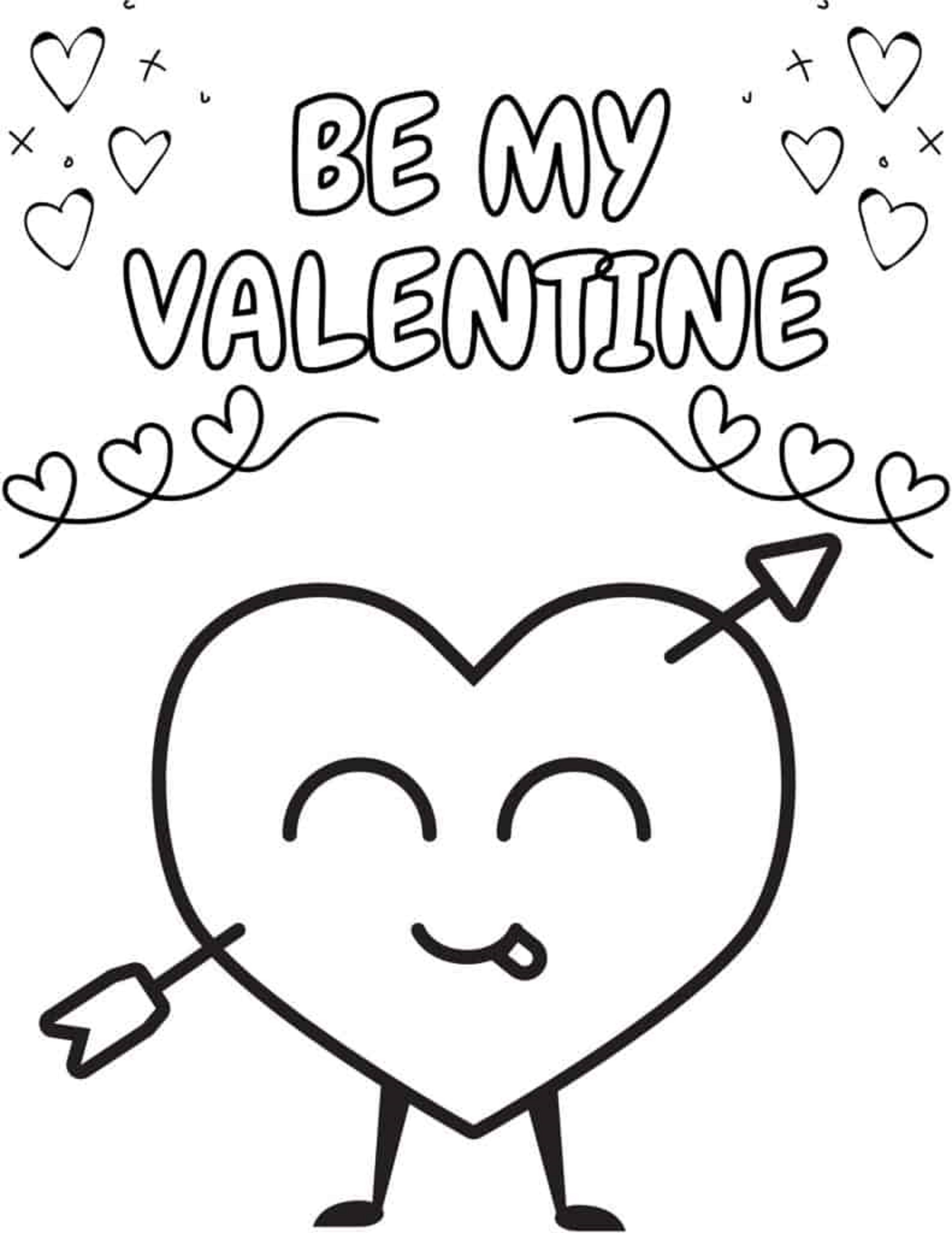 Printable Valentine Coloring Pages Pdf Free - Be My Valentine Coloring Pages Free