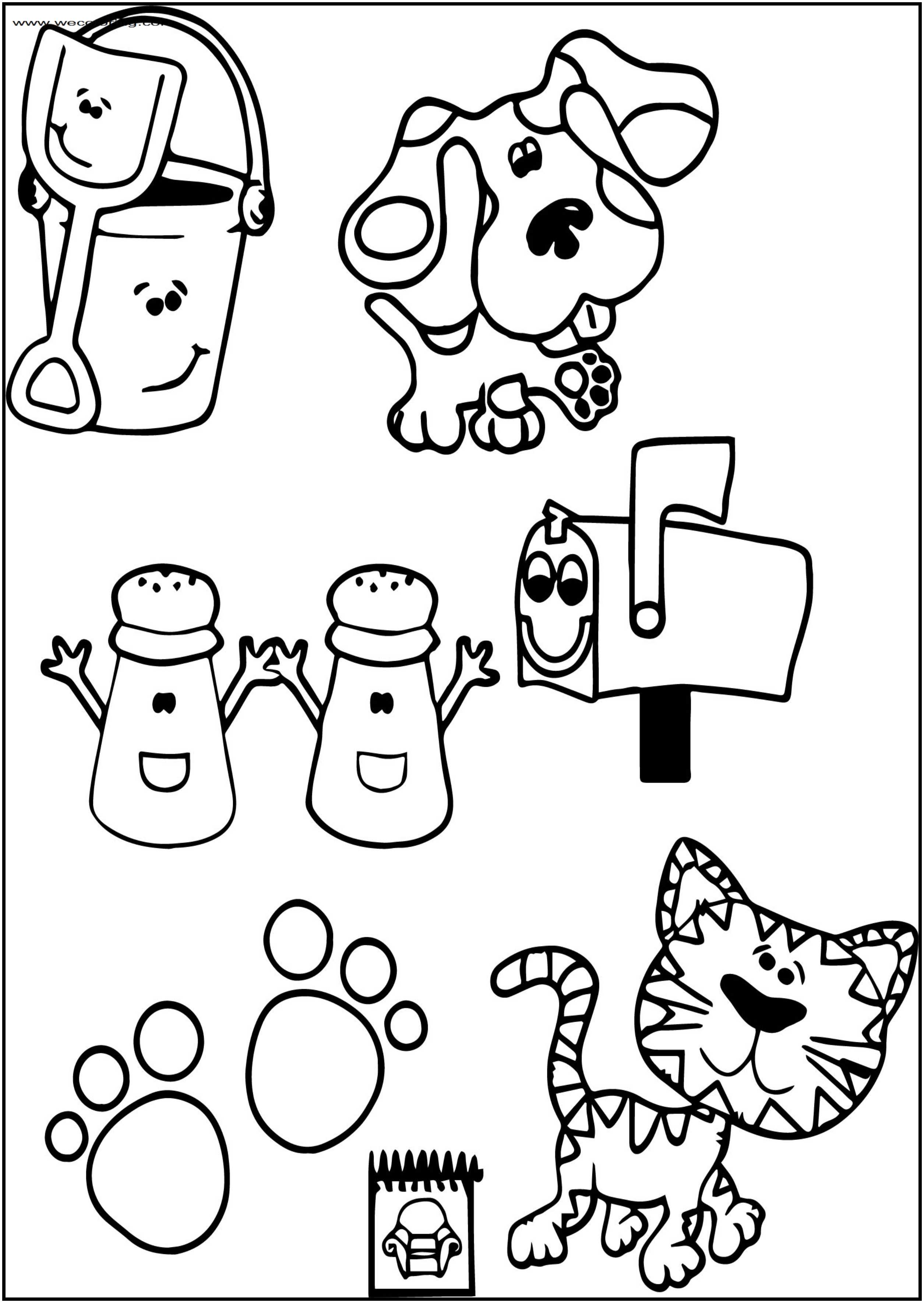 Printable Blues Clues Coloring Pages - Blues Clues Coloring Pages