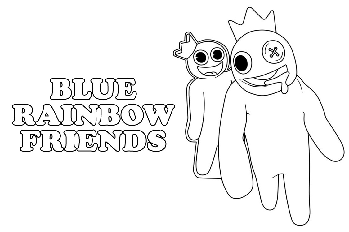 Blue From Rainbow Friends Coloring Pages - Coloring Pages Blue From Rainbow Friend