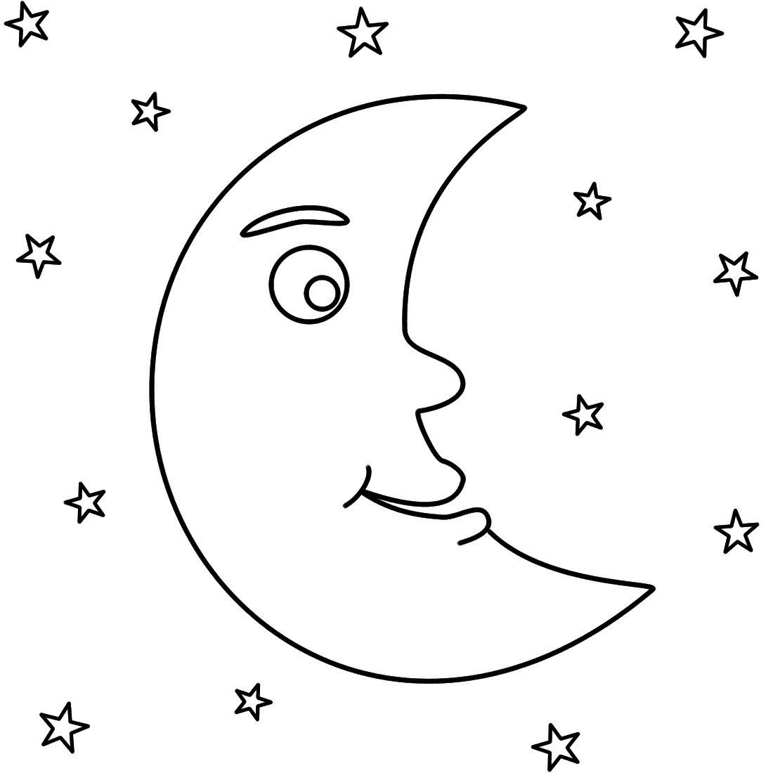 Printable Moon Coloring Pages Pdf - Coloring Pages Moon