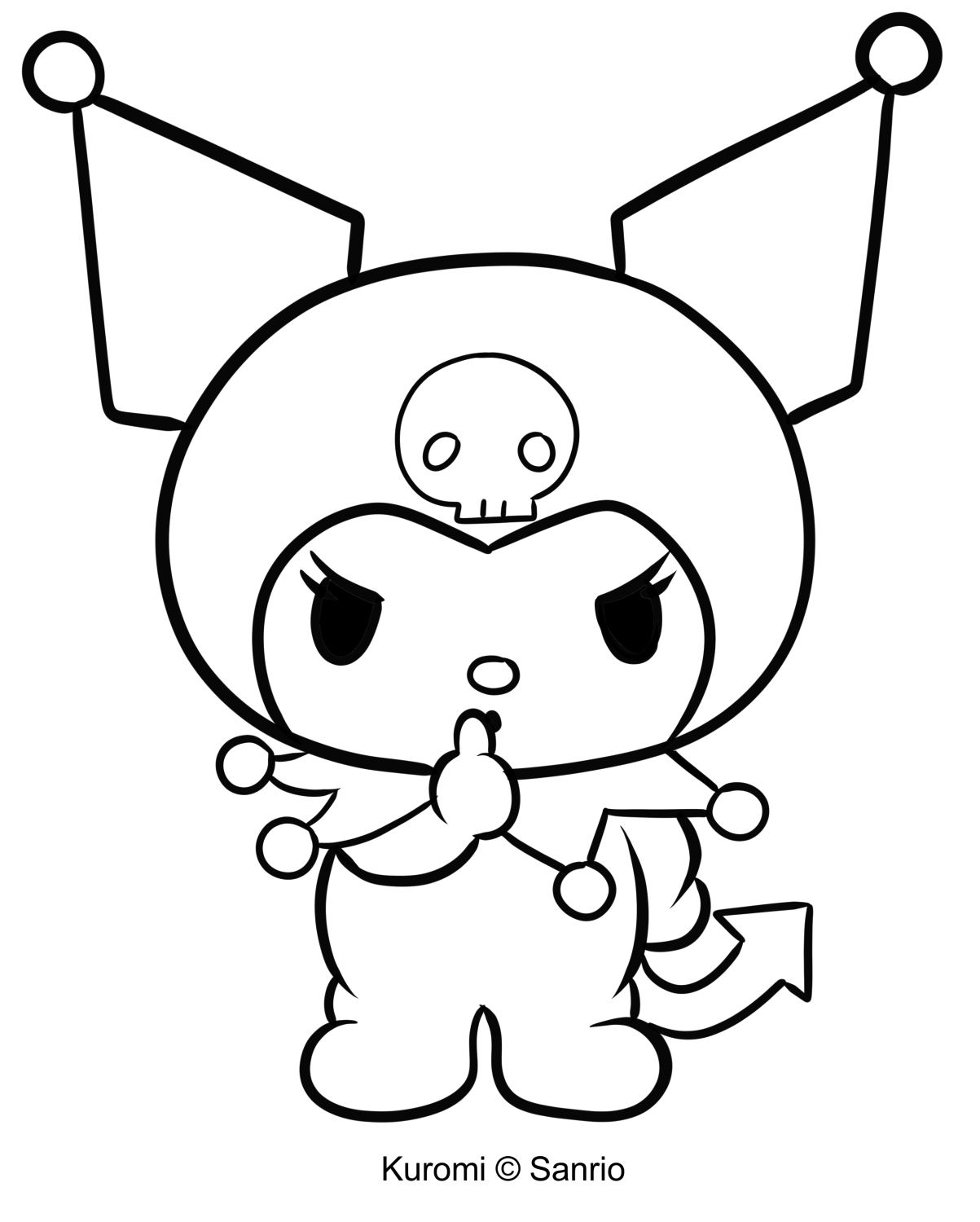 Kuromi Coloring Pages - Cute Kuromi Coloring Pages