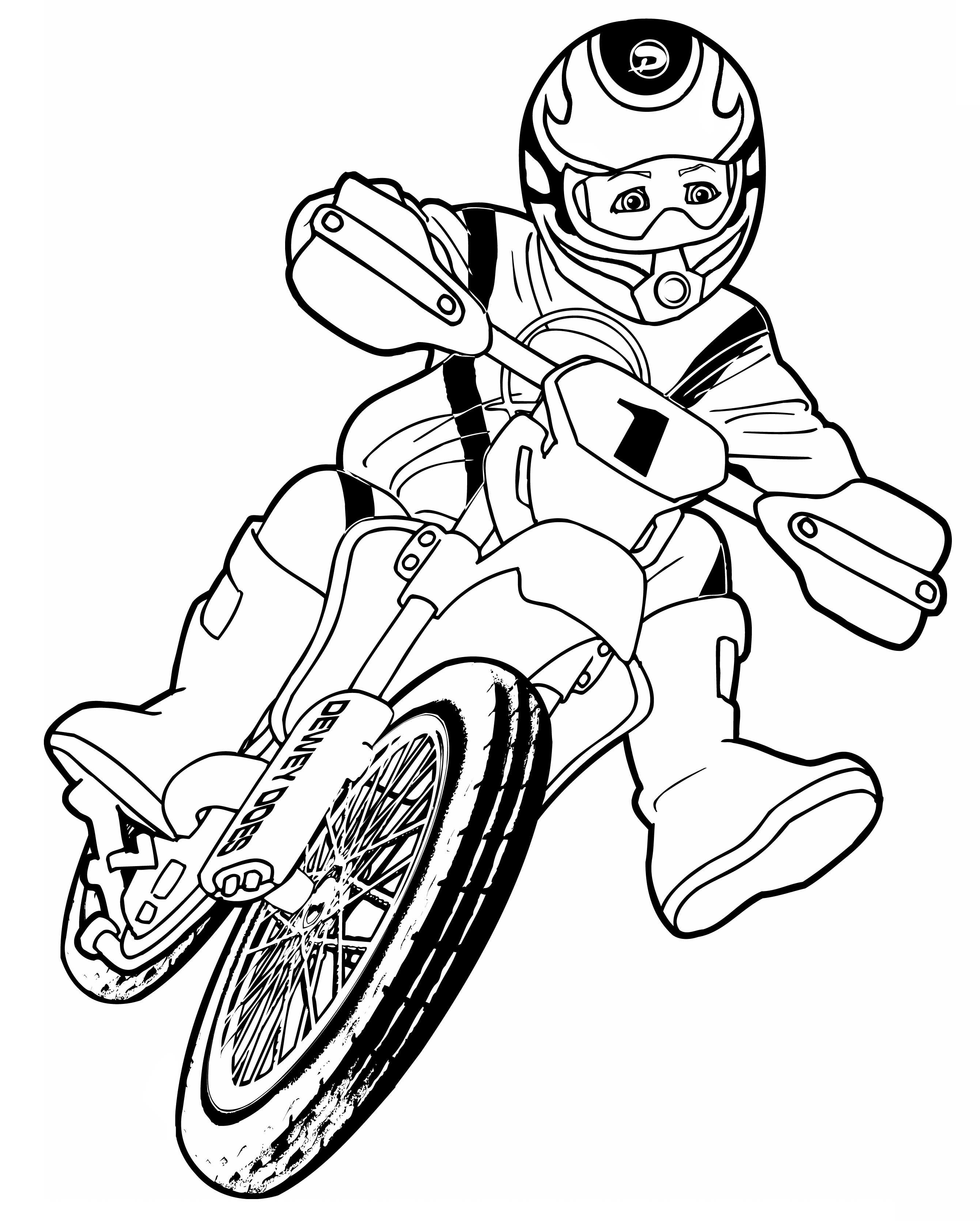 Dirt Bike Coloring Pages Pdf to Print - Dirt Bike Coloring Pages For Kids