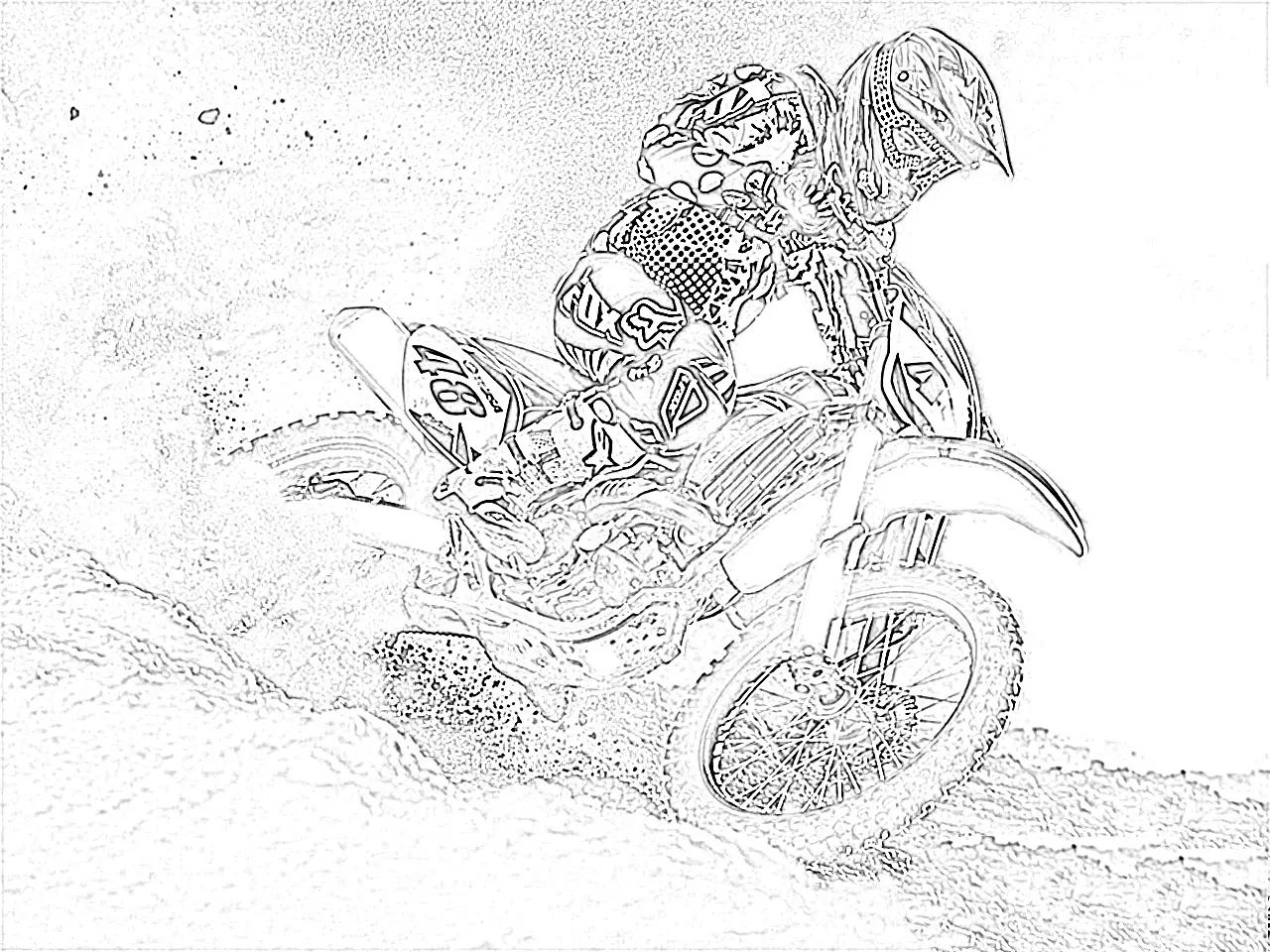 Dirt Bike Coloring Pages Pdf to Print - Dirt Bike Coloring Pages