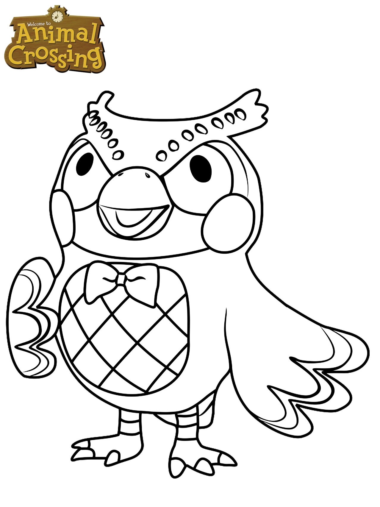 Animal Crossing Coloring Pages - Free Animal Crossing Coloring Pages