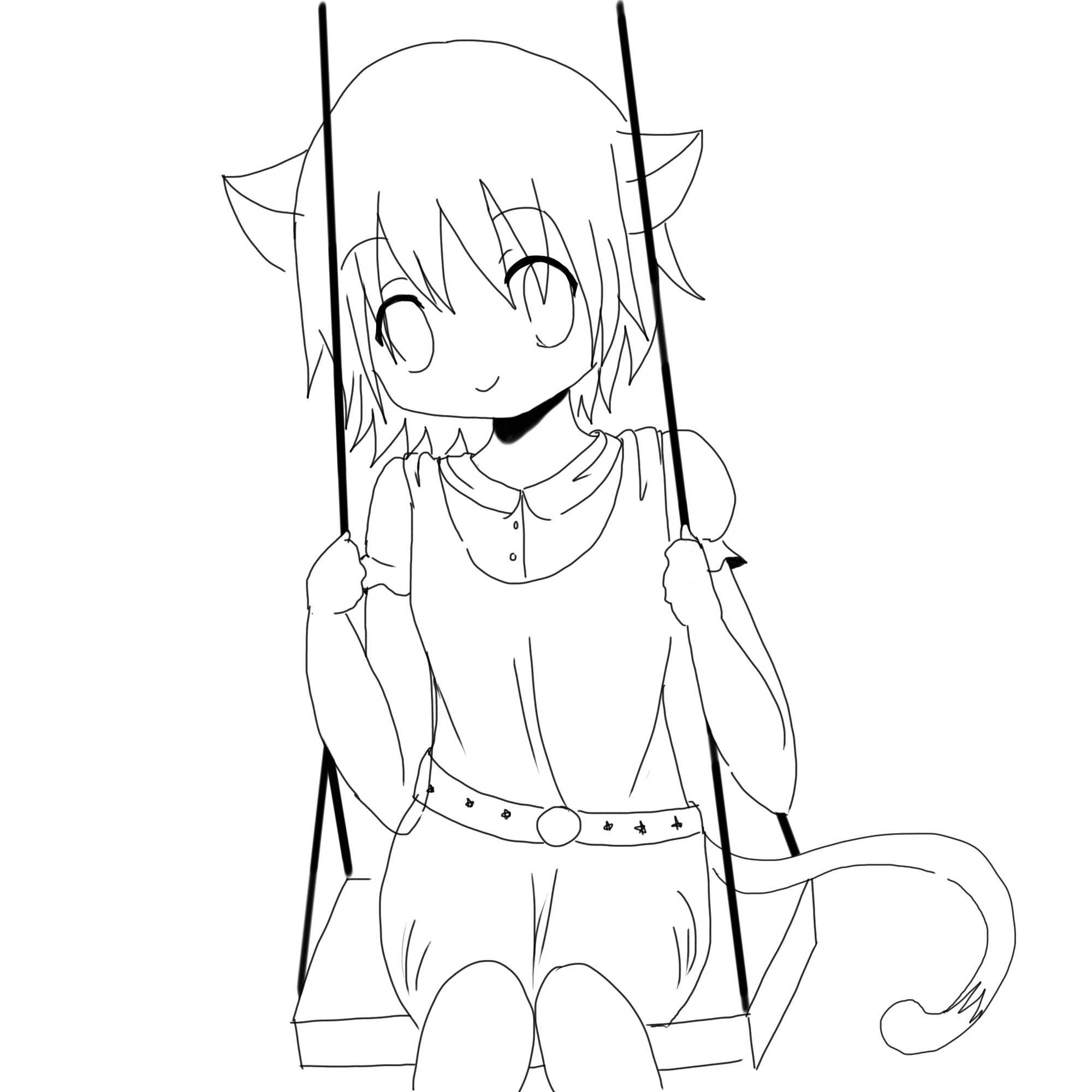 Anime Cats Coloring Pages - Free Anime Cats Coloring Pages