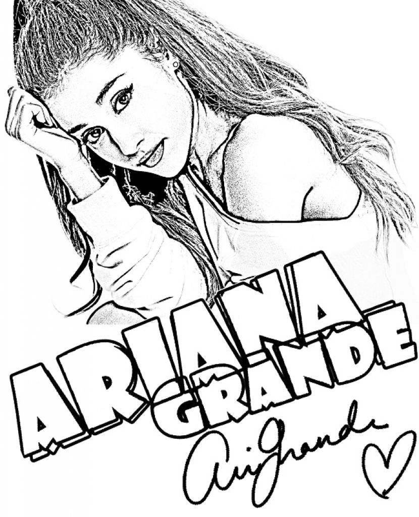 Printable Ariana Grande Coloring Pages Pdf - Free Ariana Grande Coloring Pages