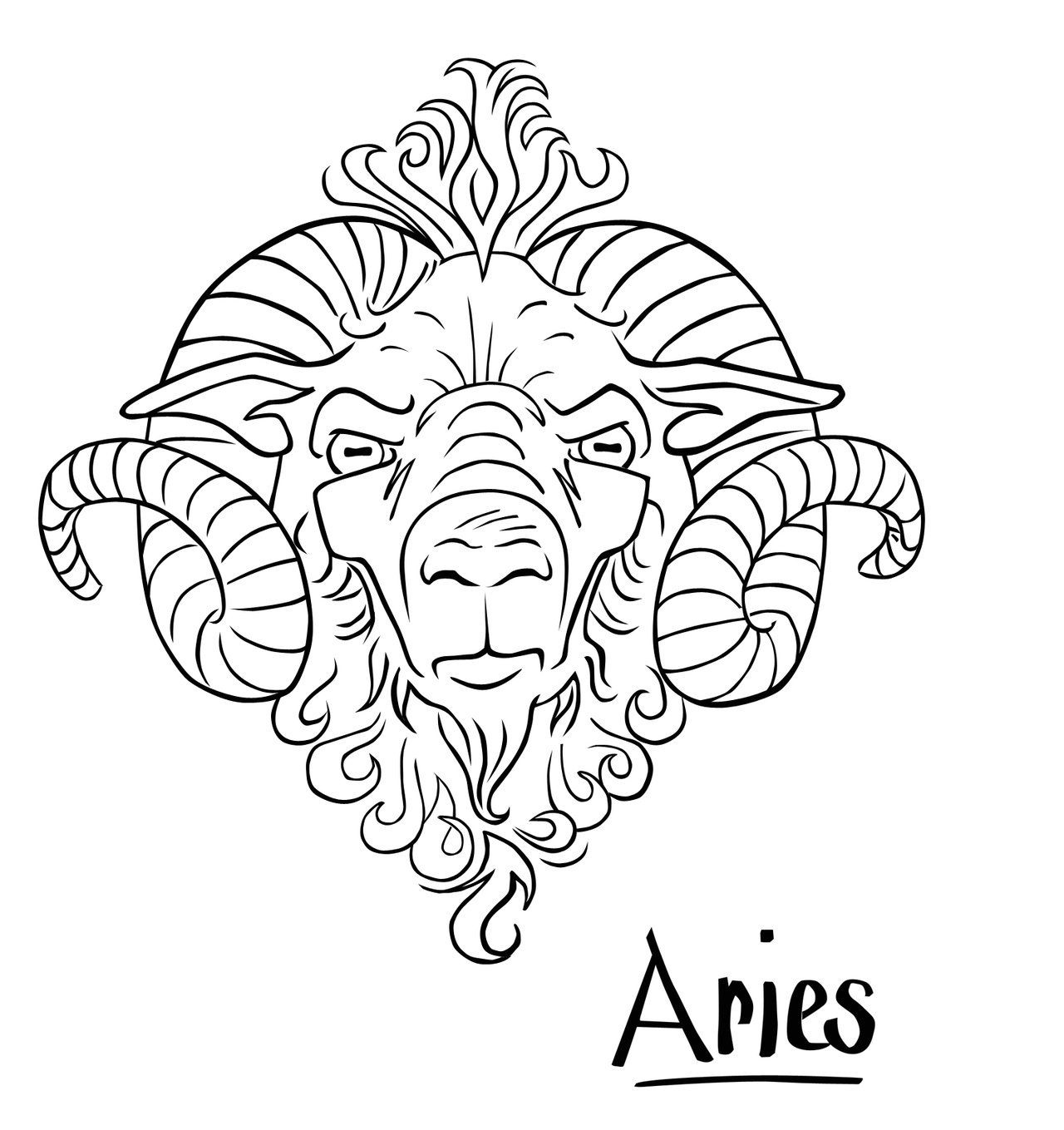 Aries Coloring Pages Pdf to Print - Free Aries Coloring Pages