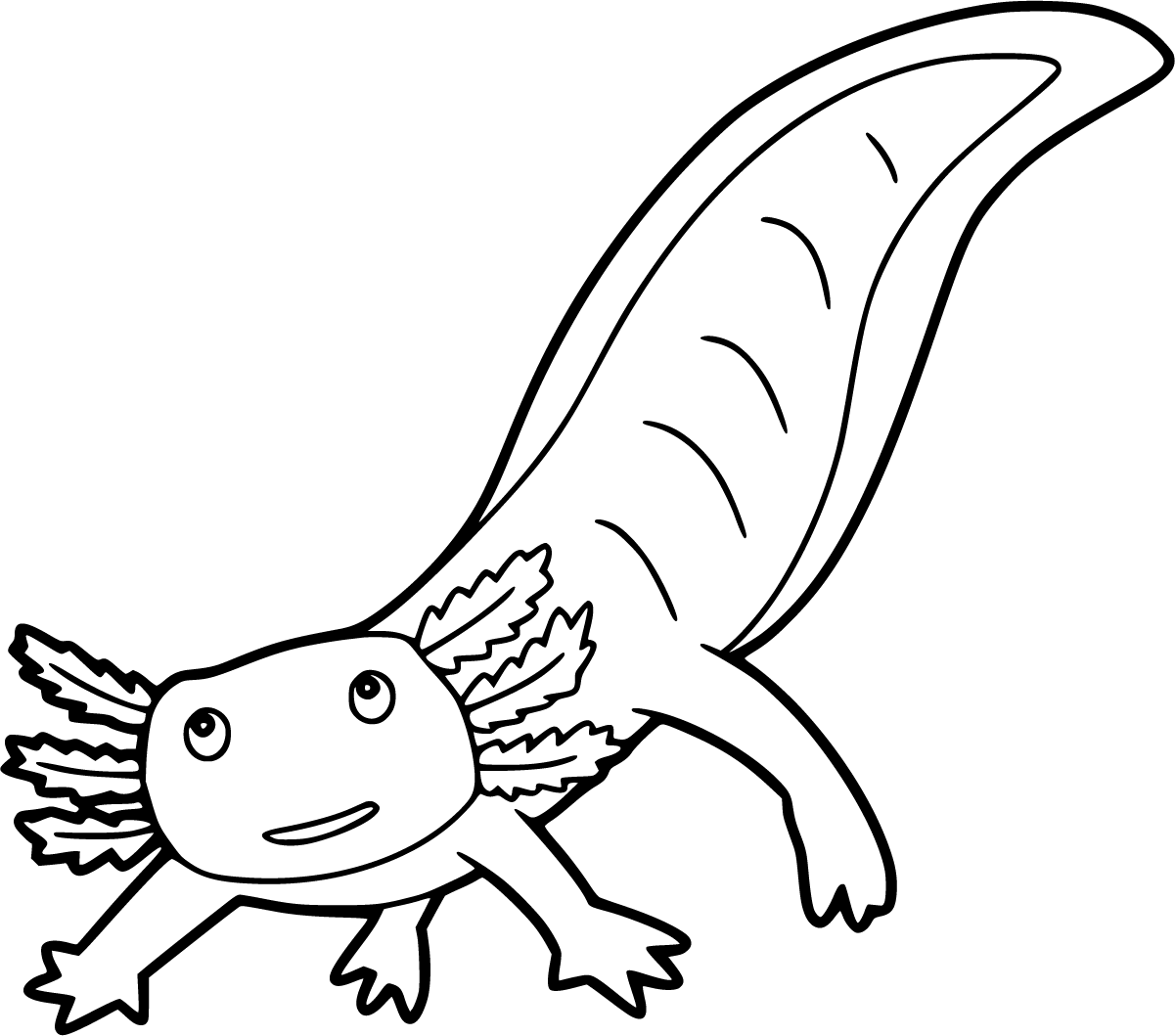 Axolotl Coloring Pages to Print - Free Axolotl Coloring Page