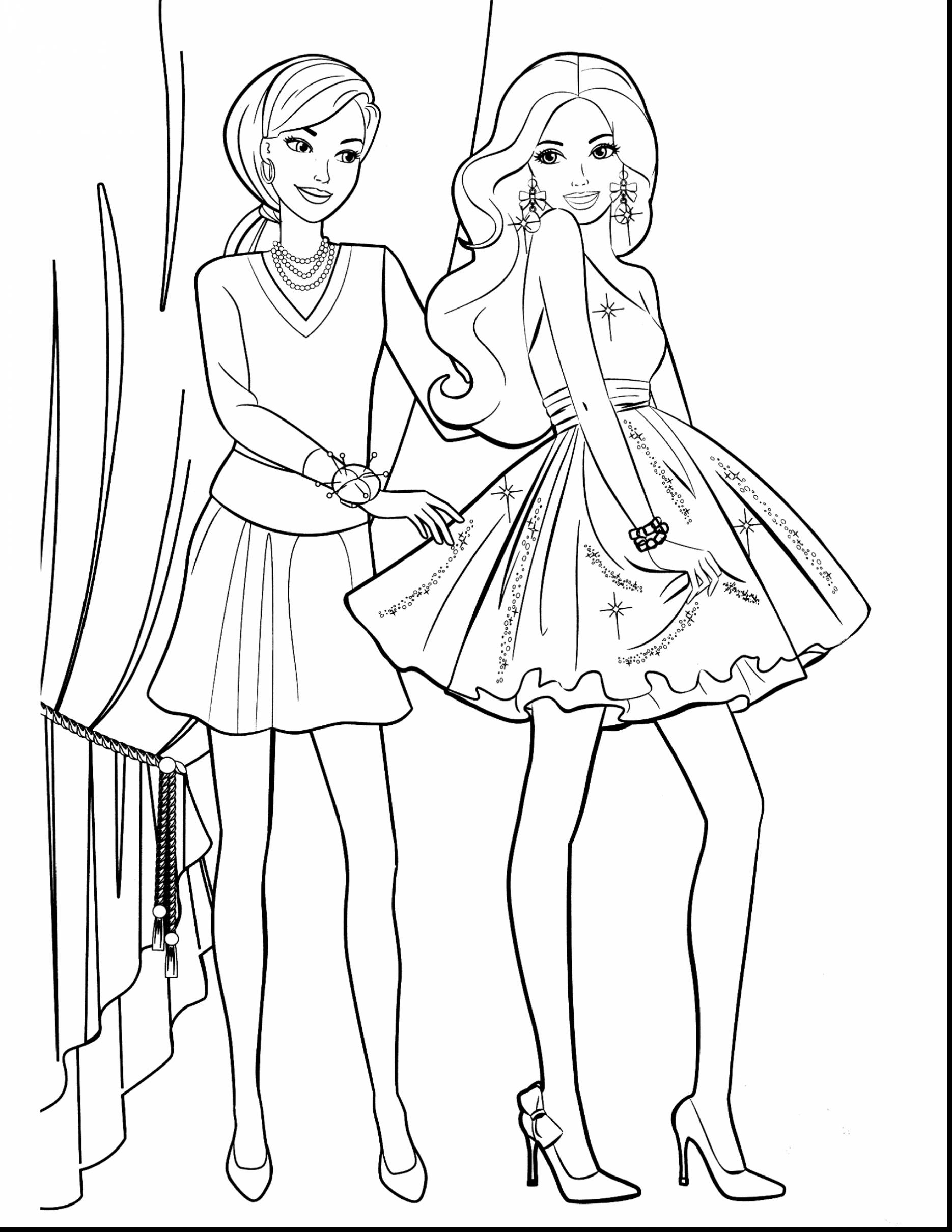 Printable Barbie And Friends Coloring Pages Pdf - Free Barbie And Friends Coloring Pages