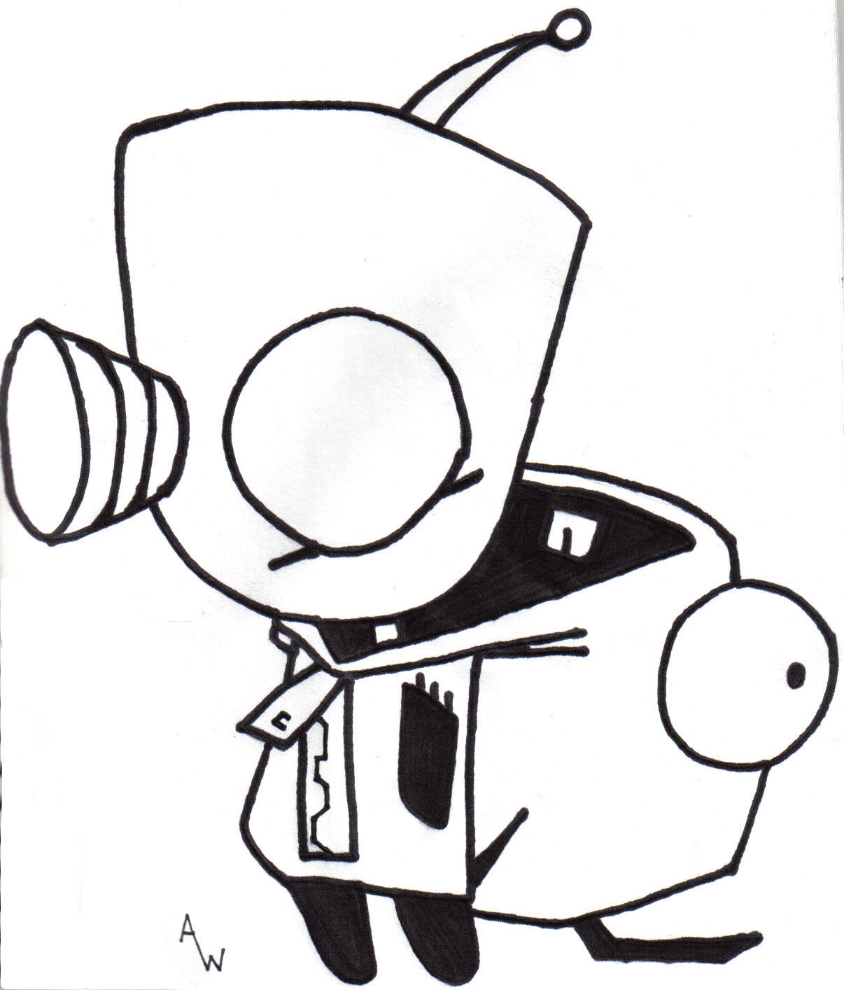 Printable GIR Coloring Pages Pdf - Free Gir Coloring Pages