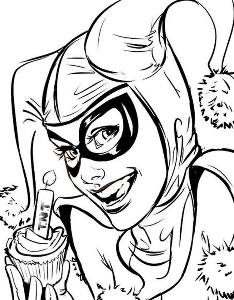 Harley Quinn Coloring Pages - Free Harley Quinn Coloring Page