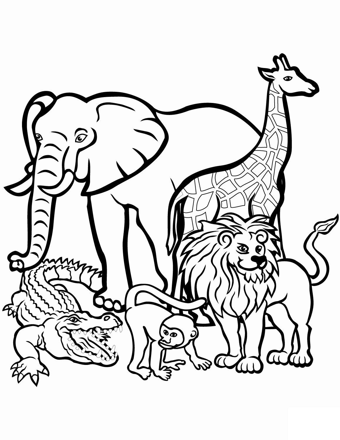 Free African Animals Coloring Pages Pdf - Free Printable African Animals Coloring Pages