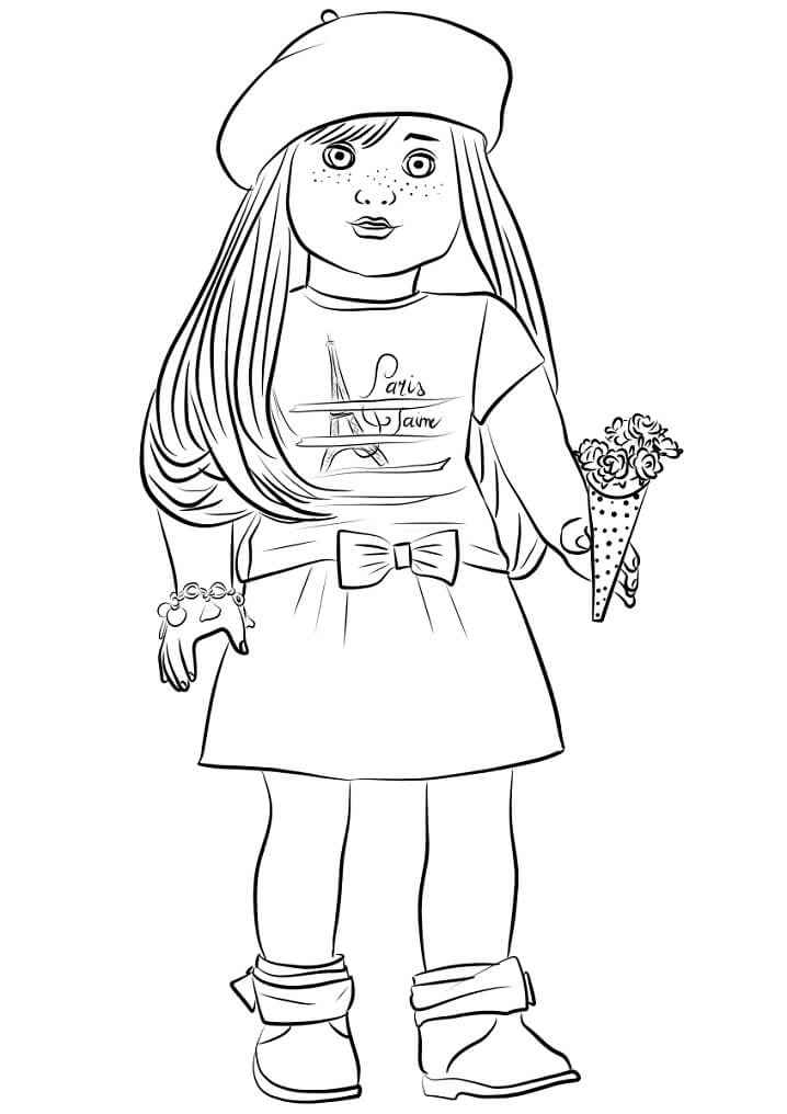 Cute American Girl Doll Coloring Pages Pdf to Print - Free Printable American Girl Doll Coloring Pages