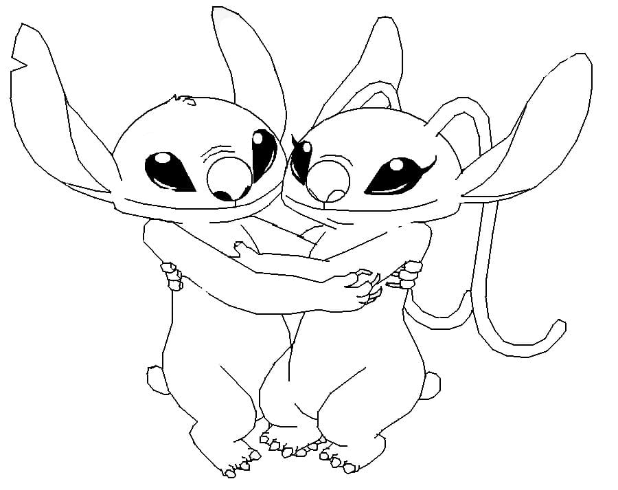 Angel And Stitch Coloring Pages Pdf to Print - Free Printable Angel And Stitch Coloring Pages