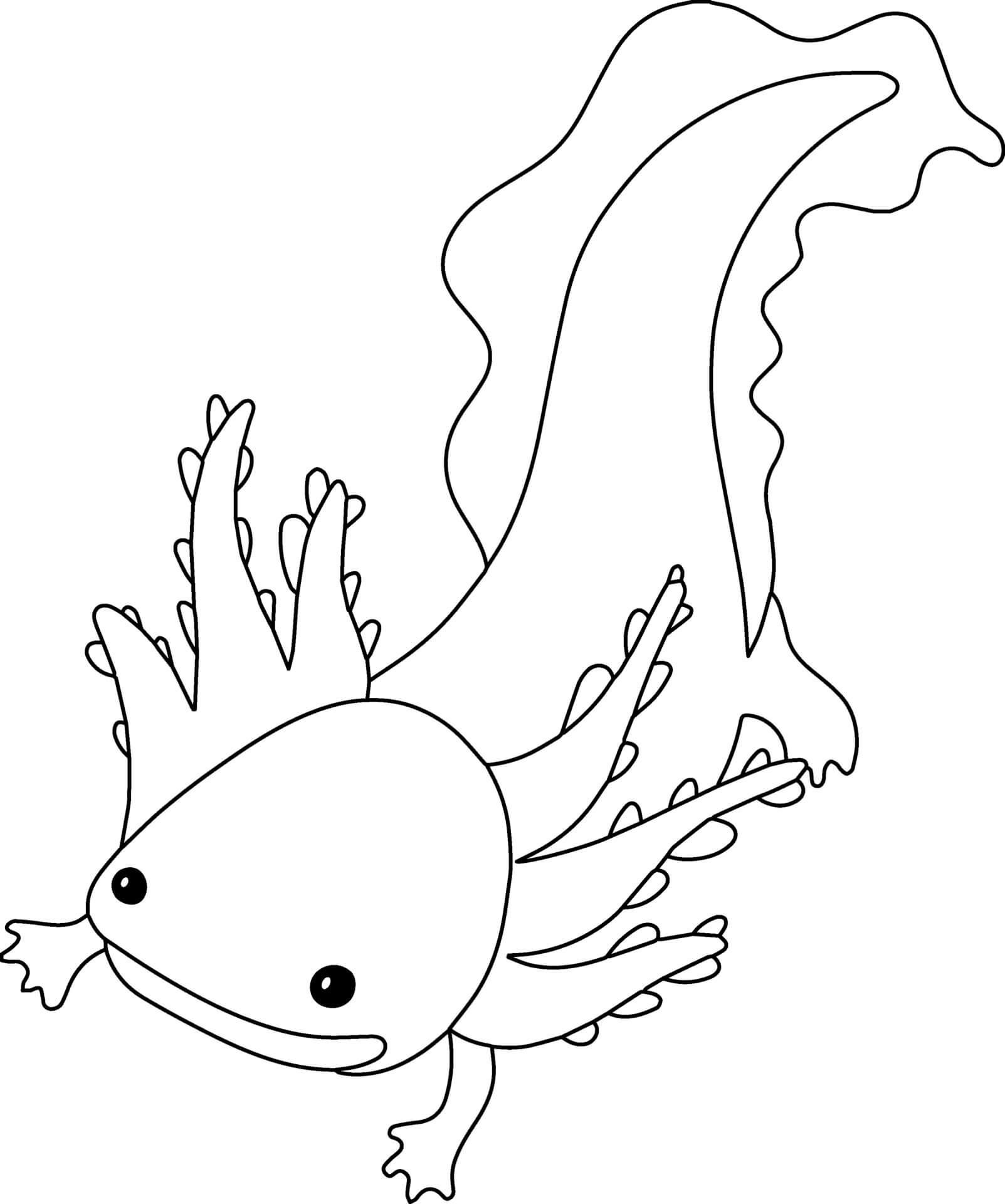 Axolotl Coloring Pages to Print - Free Printable Axolotl Coloring Pages